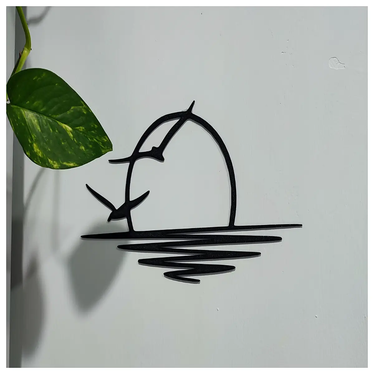 monochrome peace wall art modern minimalist black white canvas print abstract bird home decor living room