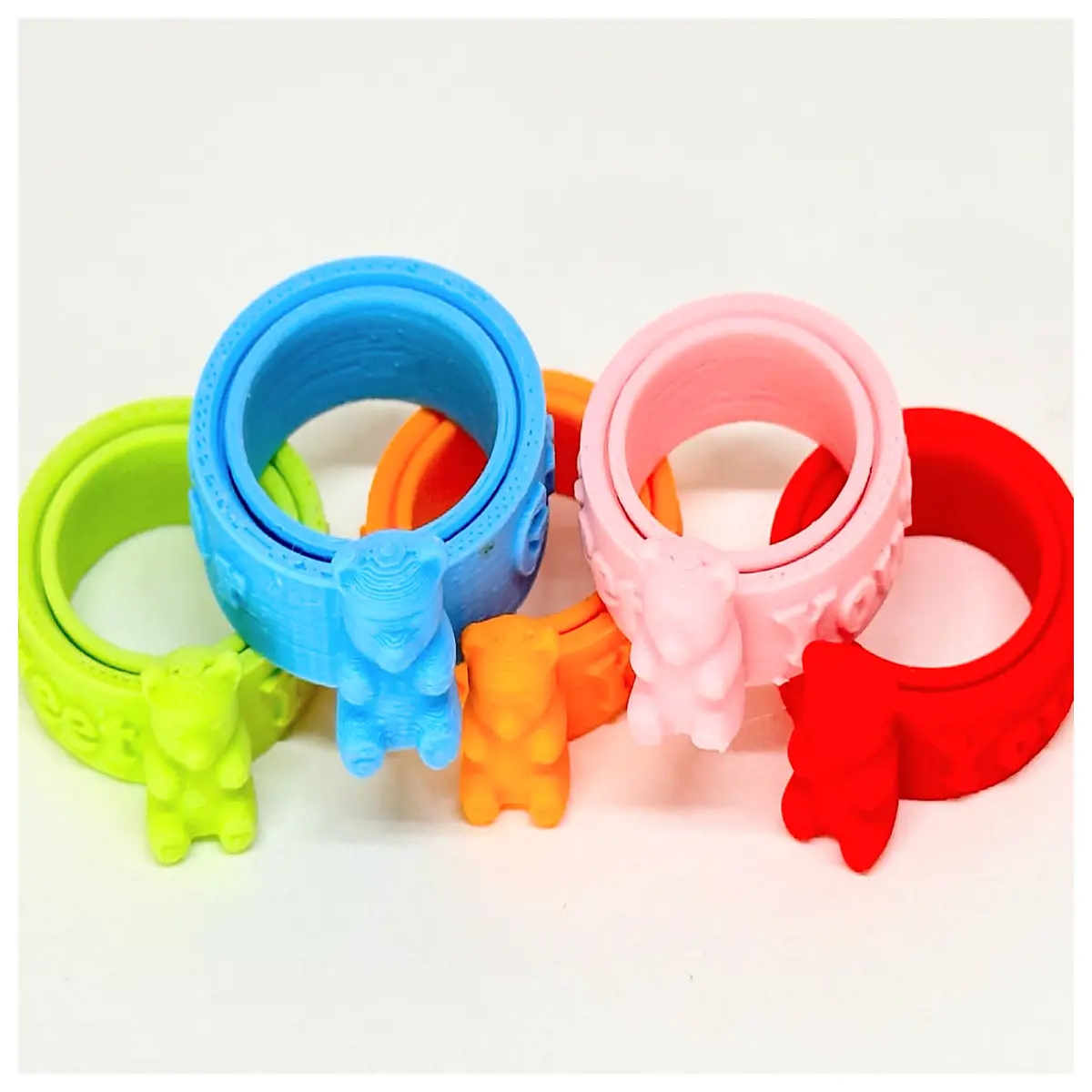 Bear Honey Candy Finger Spinner Ring Fun Finger Spinner Toy Kids Brain Teaser Finger Spinner Accessories Honey Candy Spinners
