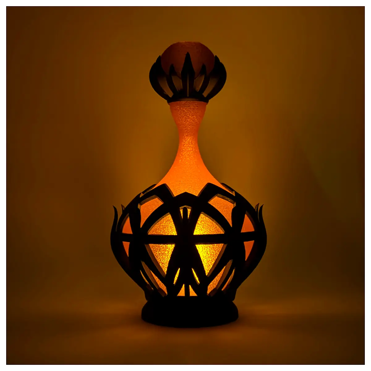 black potion bottle night aesthetic desk for gamers and witchy decor
