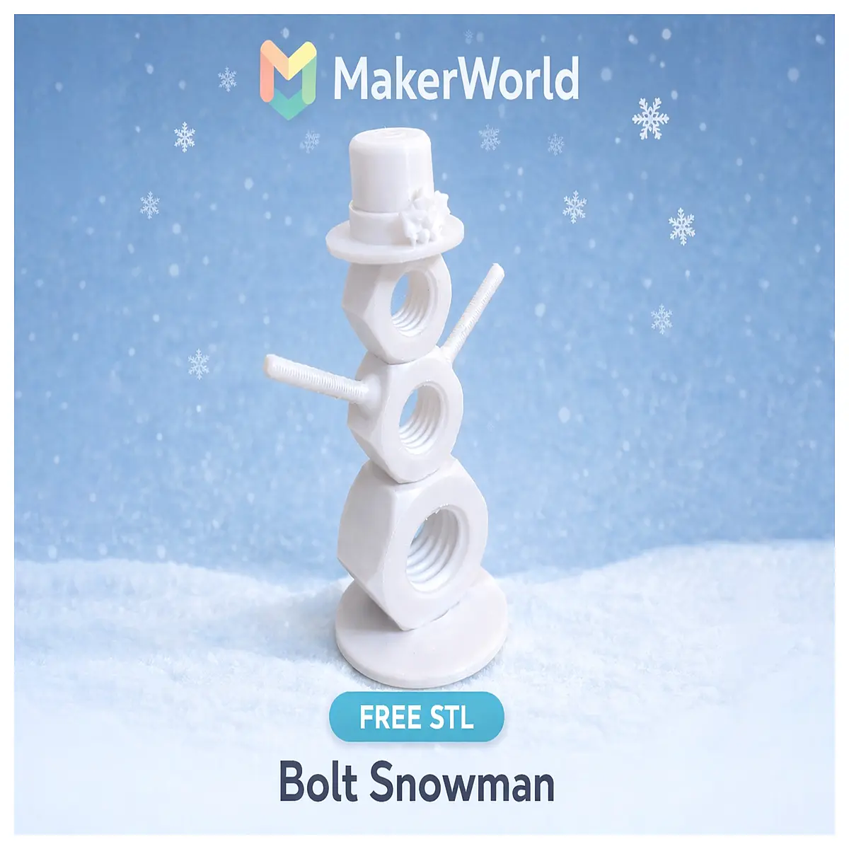 Bolt Snowman Parts Fasteners Building Decoration Outdoor Fixings Bolt