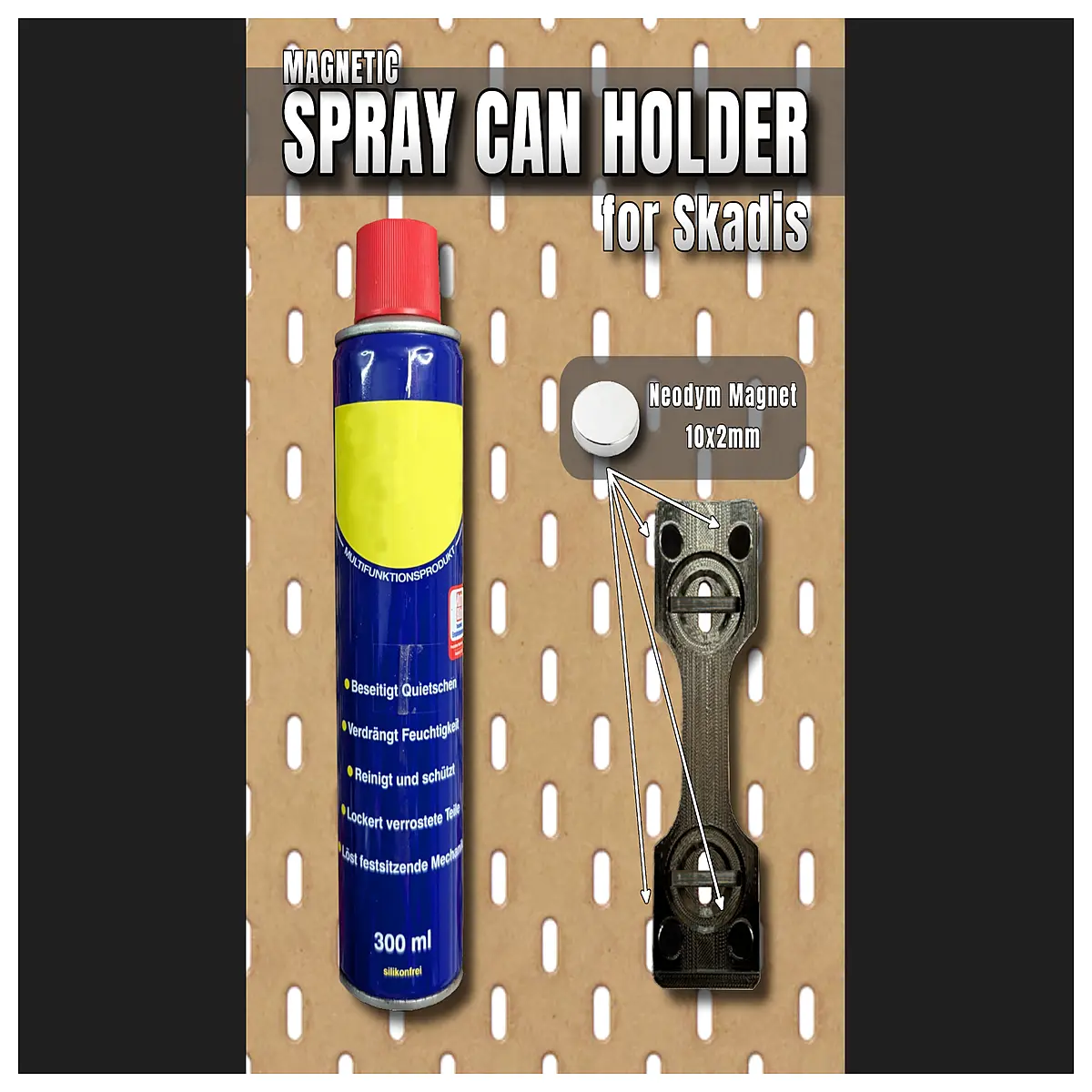 skadis pegboard bottle holder organizer wall mount kitchen cleaning supplies storage rack