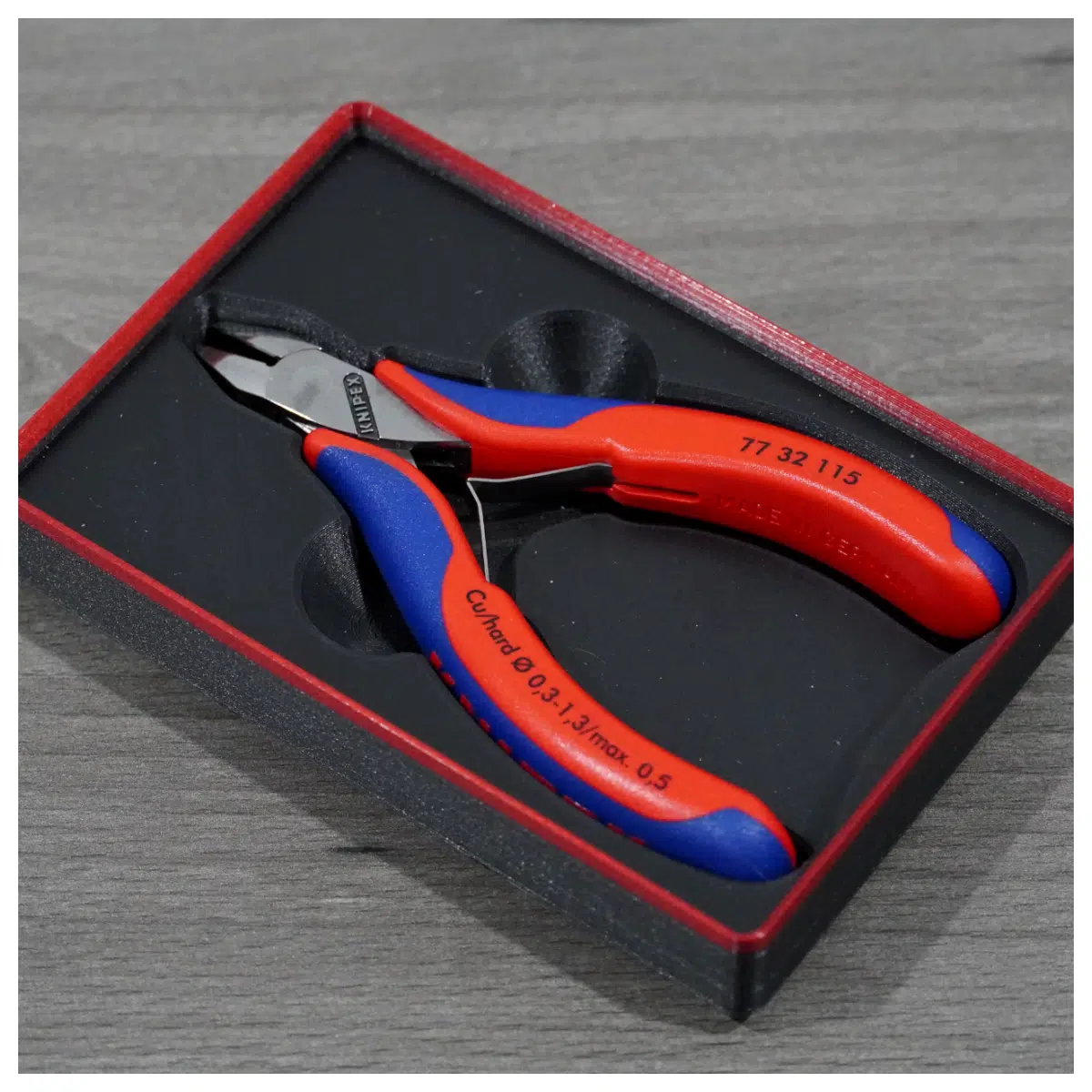 knipex 115mm pliers gridfinity organizer tray magnetic storage bin tool box accessory modular parts container