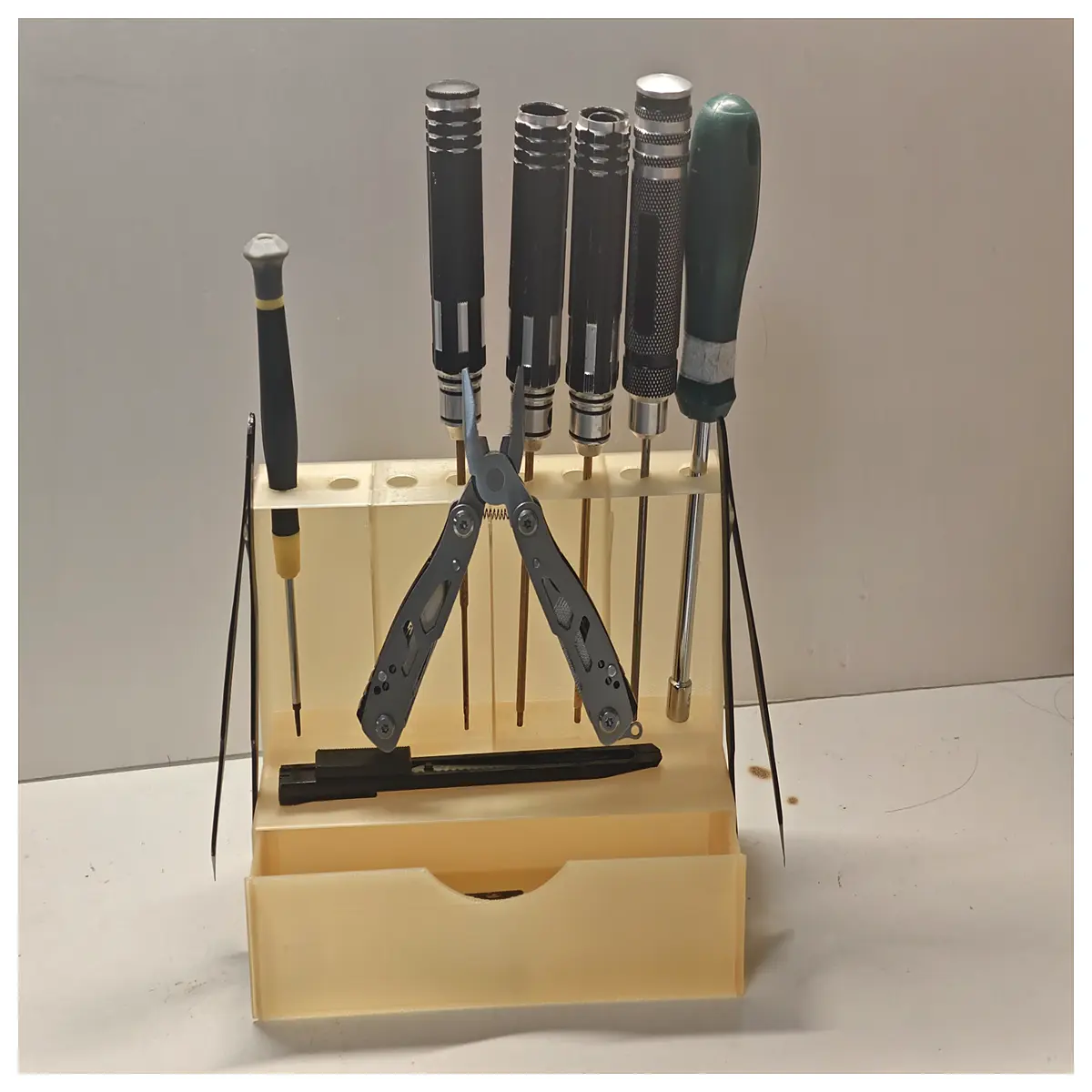 Drawer Tool Organizer Screwdriver Holder Storage Rack Desktop Storage Box Multi Layer with Drawers Kitchen Tool Organizer