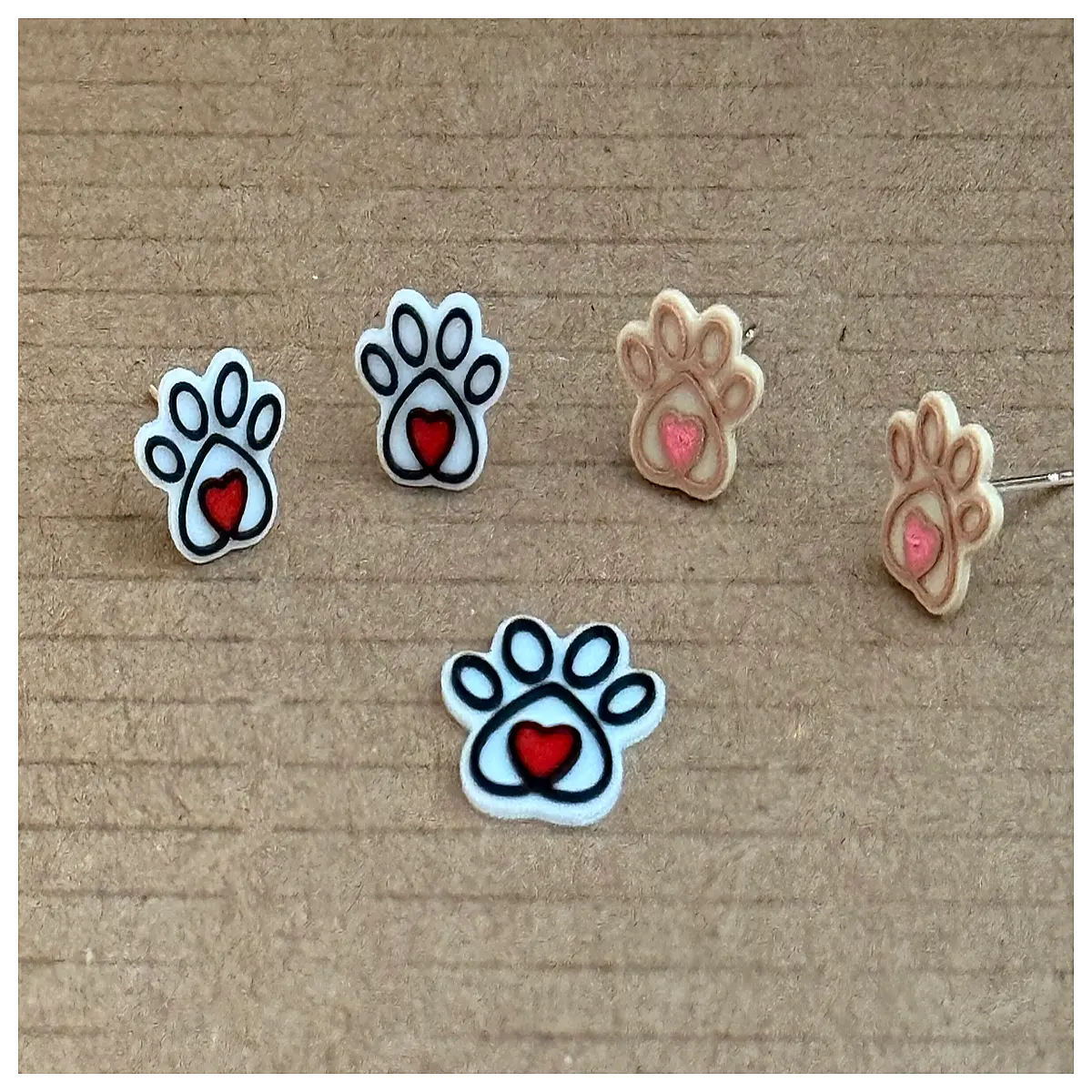claw print earrings animal paw drop earrings cute cat paw jewelry wild animal print studs fashion ear cuffs