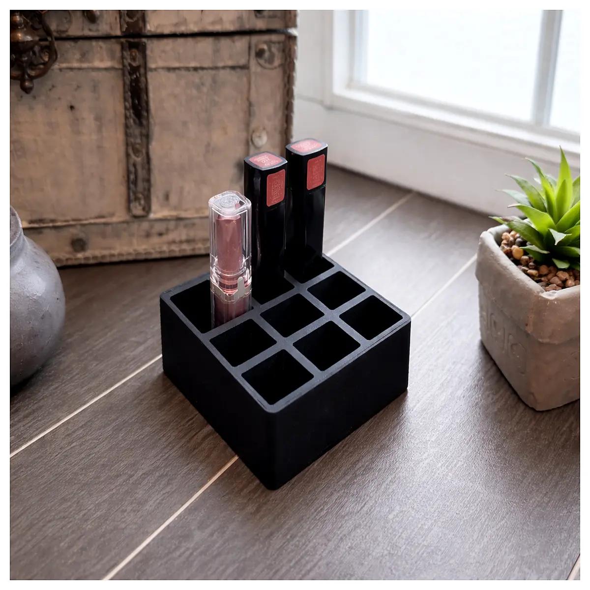 Lipstick Organizer Stand Makeup Brush Holder Cosmetic Display Rack Small Item Storage Multi Compartment Organizer for Makeup Prep