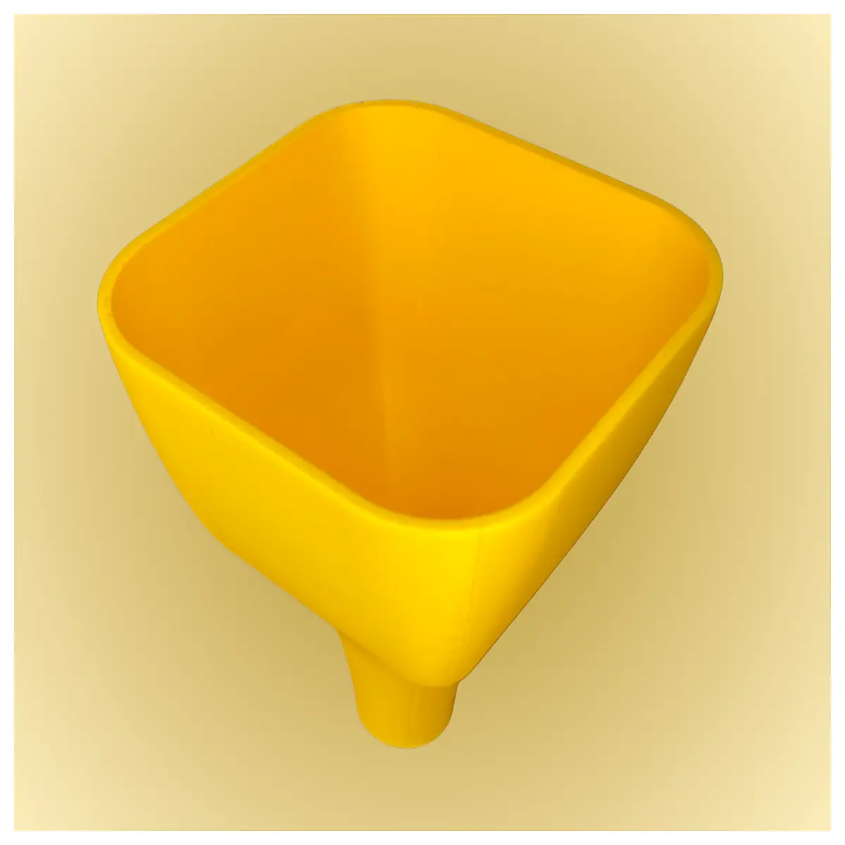 25mm outlet square to round funnel adapter stainless steel bulk powder transfer hopper for industrial packaging