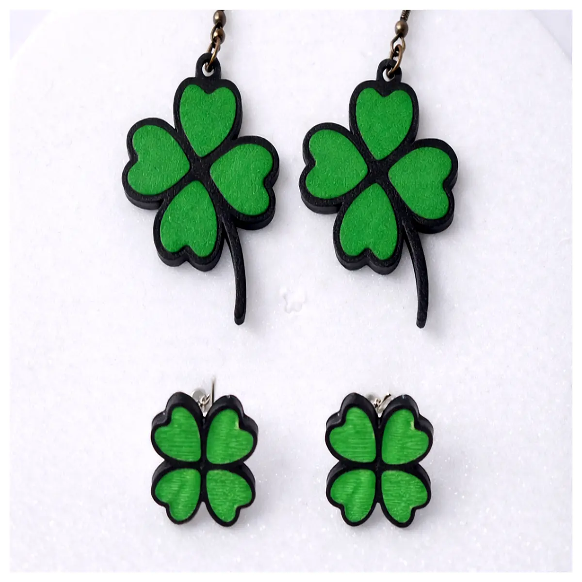 Four Leaf Earrings Women Dangle Pin Earrings Elegant Style Simple Jewelry Decoration Earring Accessories