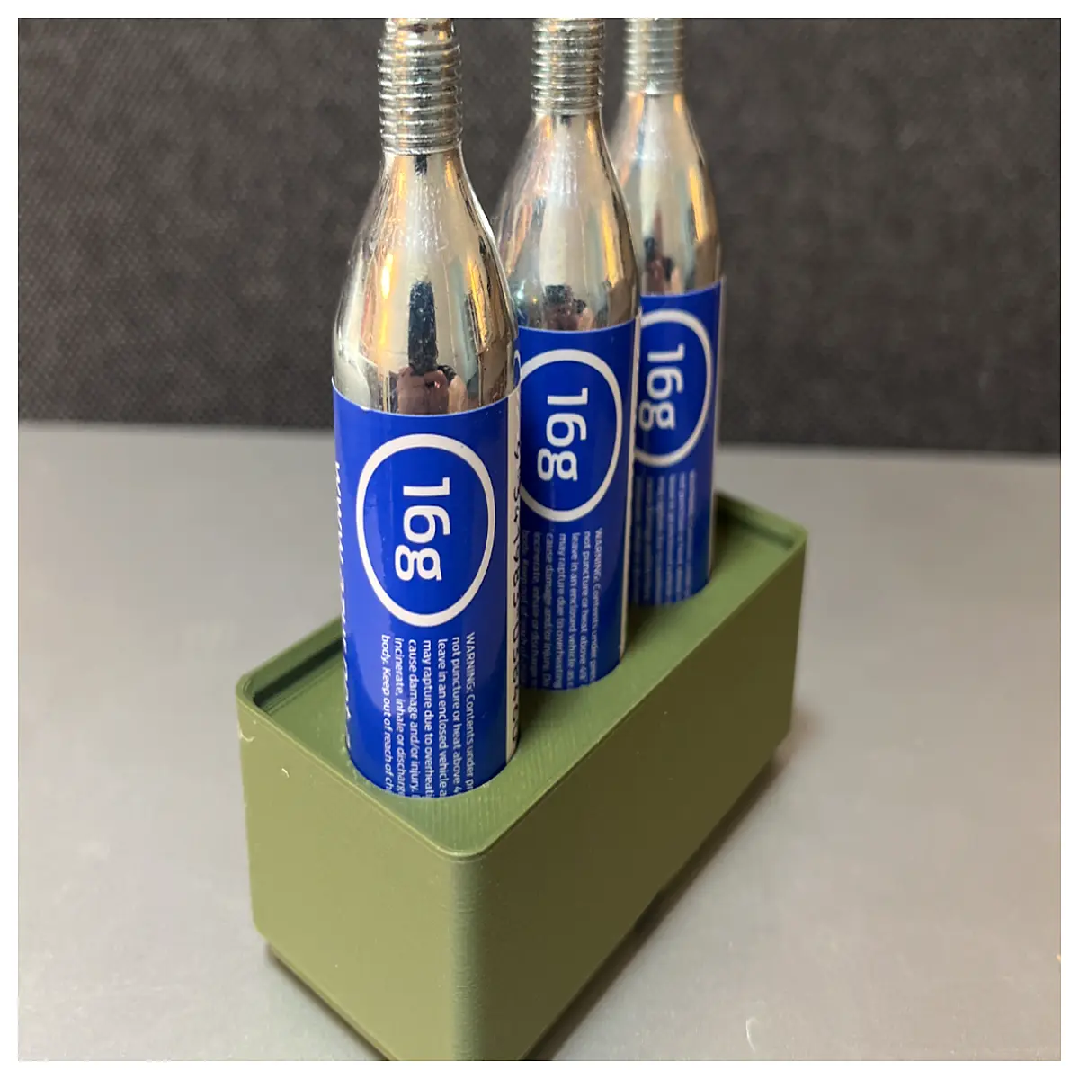 3 Gridfinity CO2 Gas Canisters Holder Gas Can Support Canister Accessory Gas Can Storage Gas Station Organizer Canister Mounting System