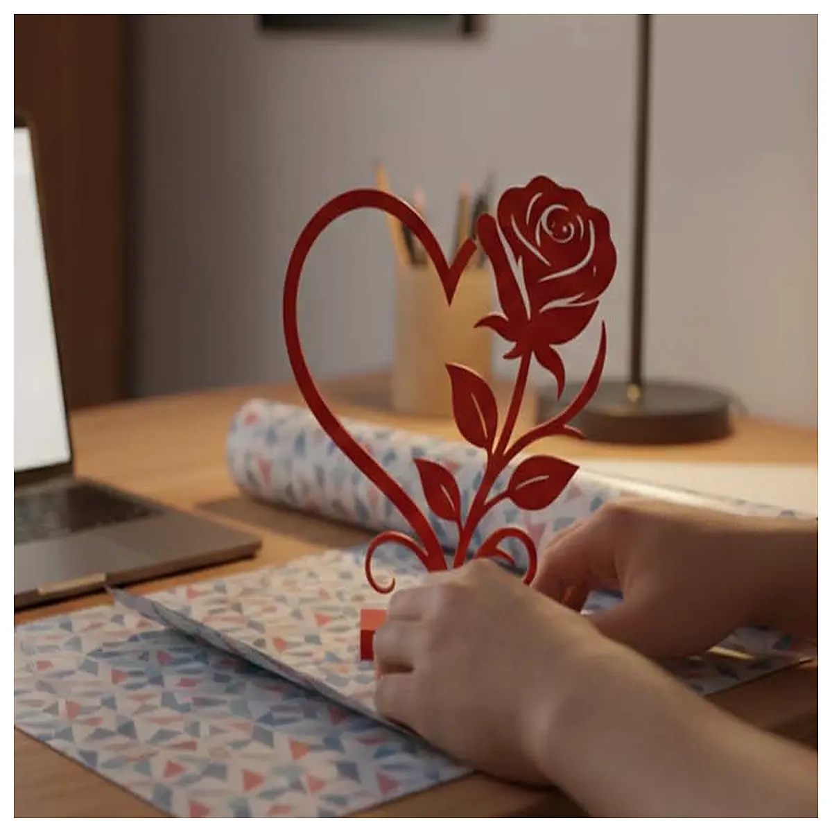 shaped rose holder for fresh flowers table centerpiece wedding decoration romantic gift