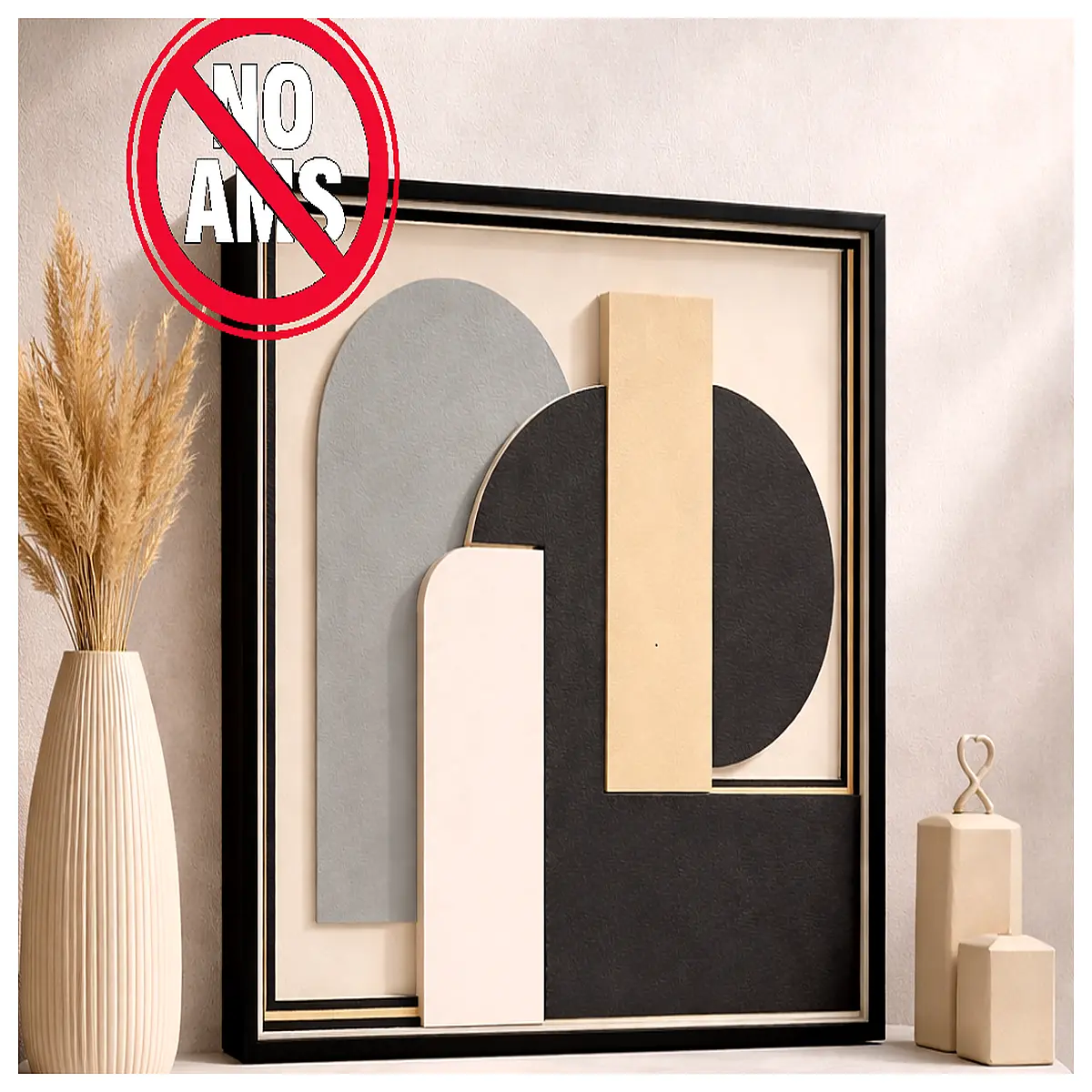 Geometric 3D Picture Frames Minimalist Design Wall Decor Art Hanging Frames Simple Picture Display Hanging Picture Rack