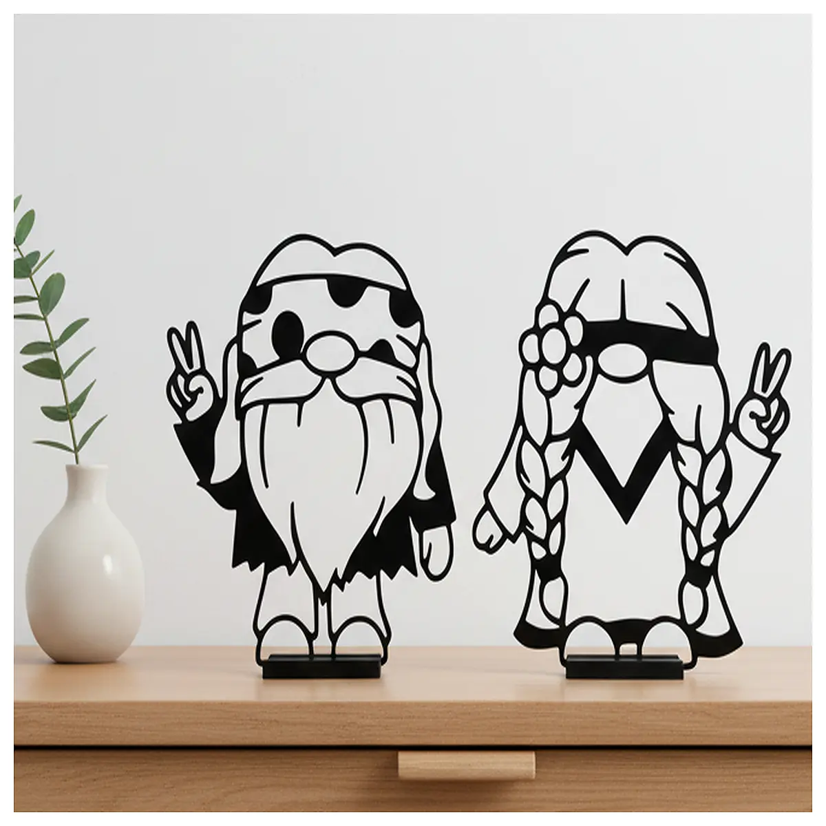 hippie dwarf garden statues psychedelic gnomes for yard decor boho fairy figurines whimsical outdoor lawn art retro hippie home accents
