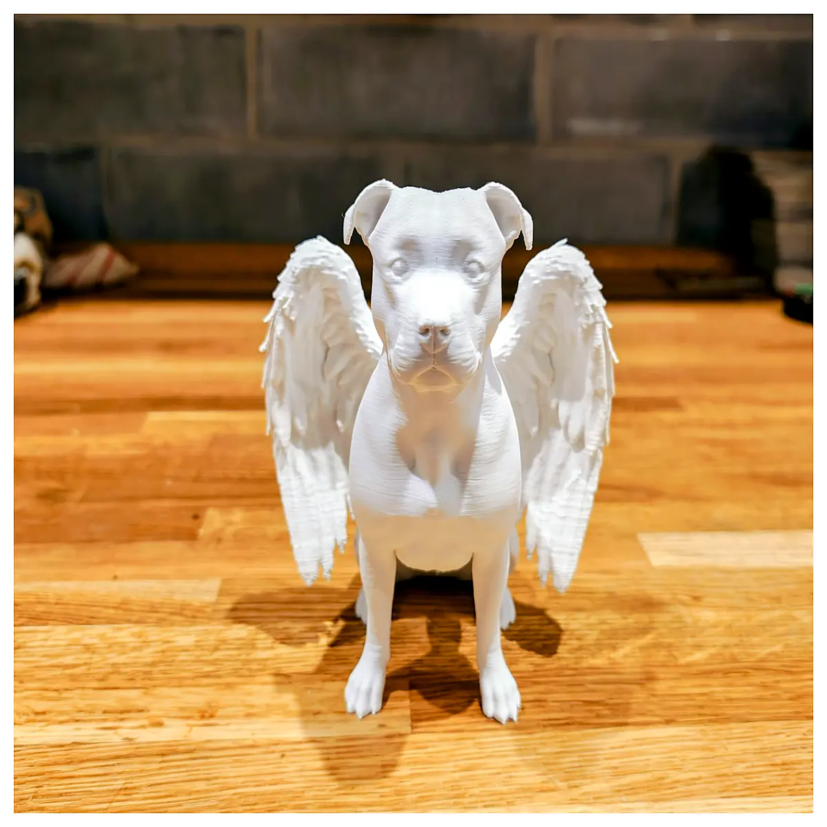 staffordshire bull terrier angel wings tattoo design stencil pet lover gift