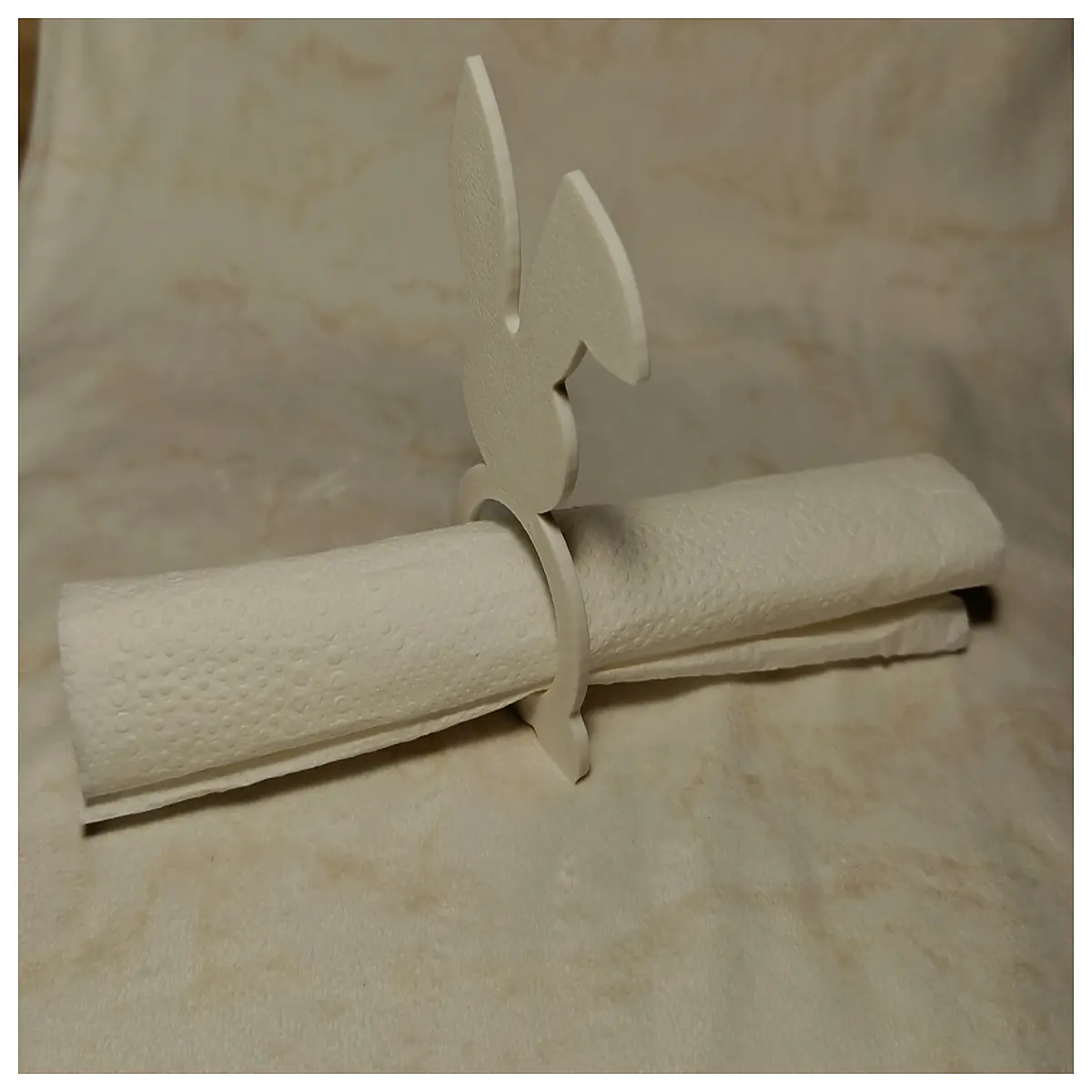 cute bunny rabbit napkin ring holder for baby shower party favors soft plush table decor kids birthday dinner accessory