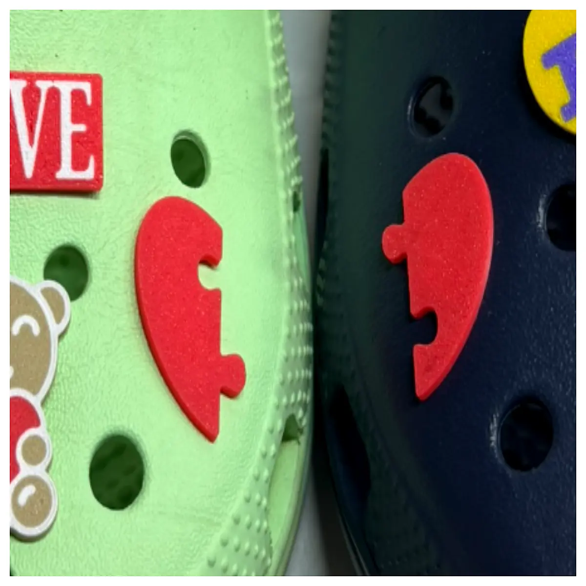 Valentine s Day Puzzle Shoe Decoration Romantic Gift Love Memories Couple Shoe Accessories Decoration