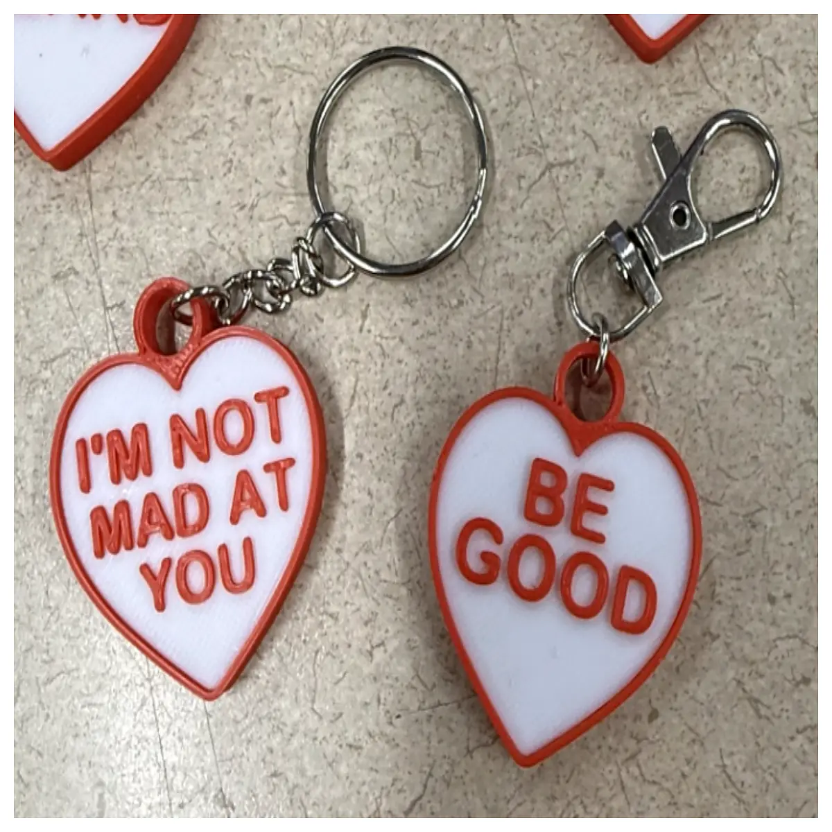 Love Saying Keychain Romantic Confession Gift Pendant Decoration Couple Memorial Gift