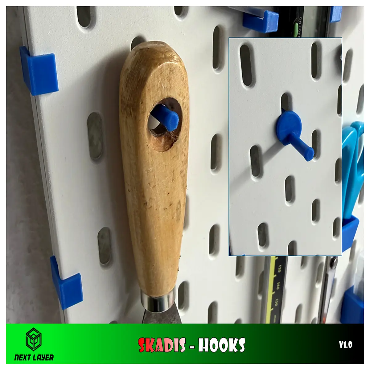 Hook Skadis Wall Hanging Hook Decorative Hooks for Home Hanging Accessories Interior Decor Wall Hooks Creative Hanging Solutions