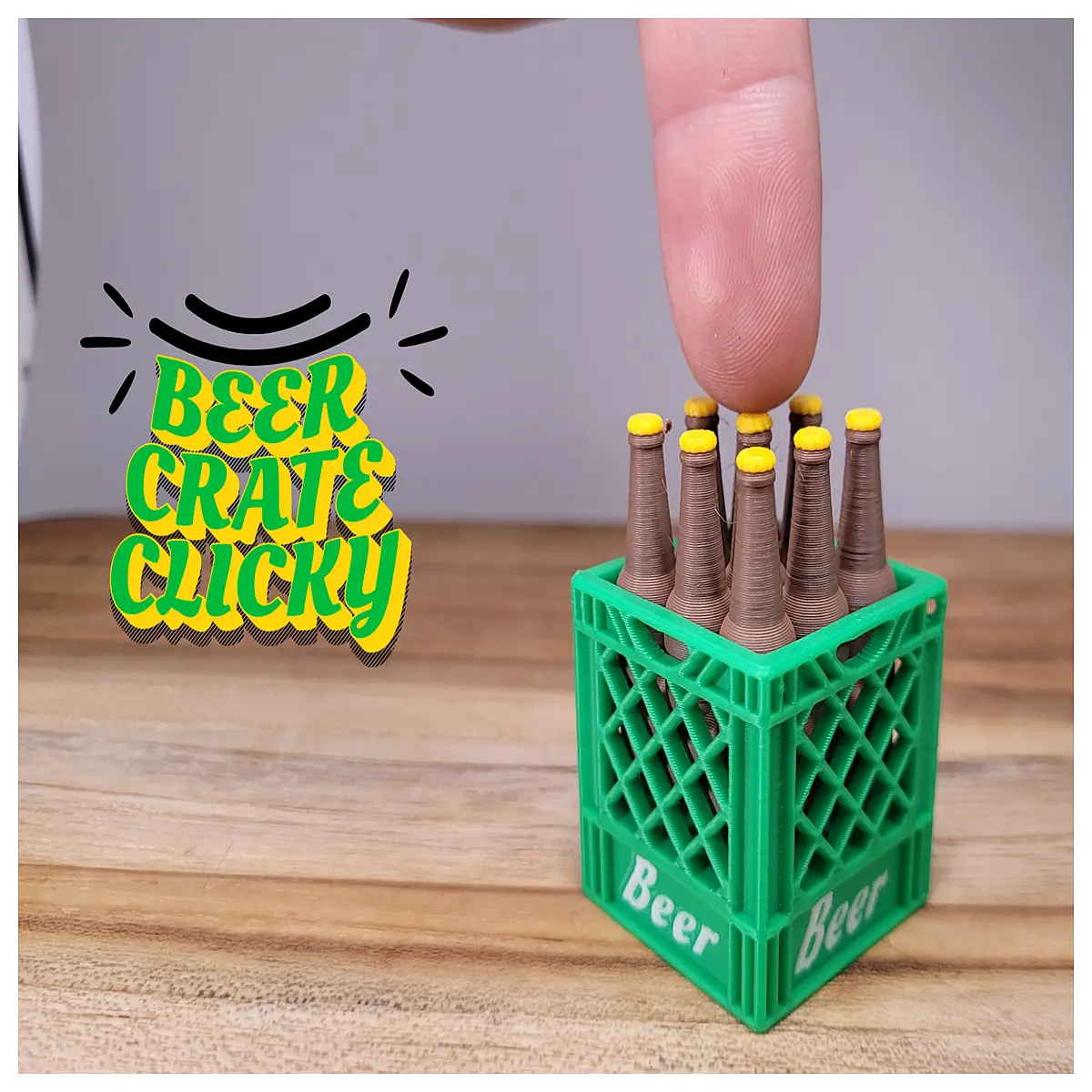 Beer Box Click Stress Relief Toy Fidget Toy for Anxiety Desk Small Toy Popcorn Toy Calming Sensory Tool