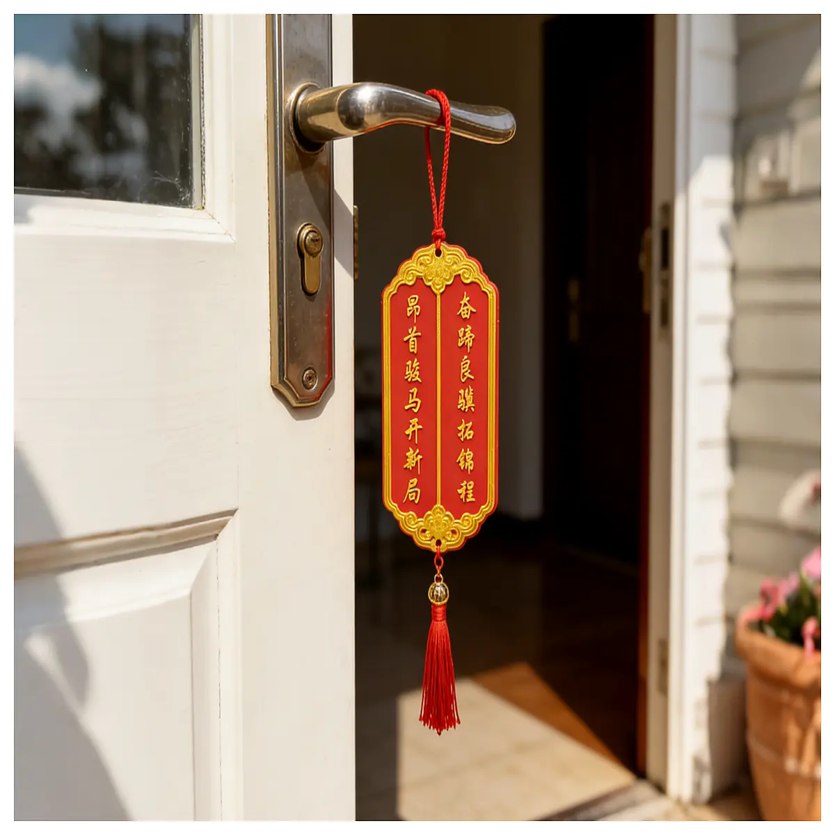 New Year Spring Festival Calendar 2024 Hanging Painting Lucky Character Decoration Hanging Ornament Style Wall Decoration Hanging Calendar Bookmark