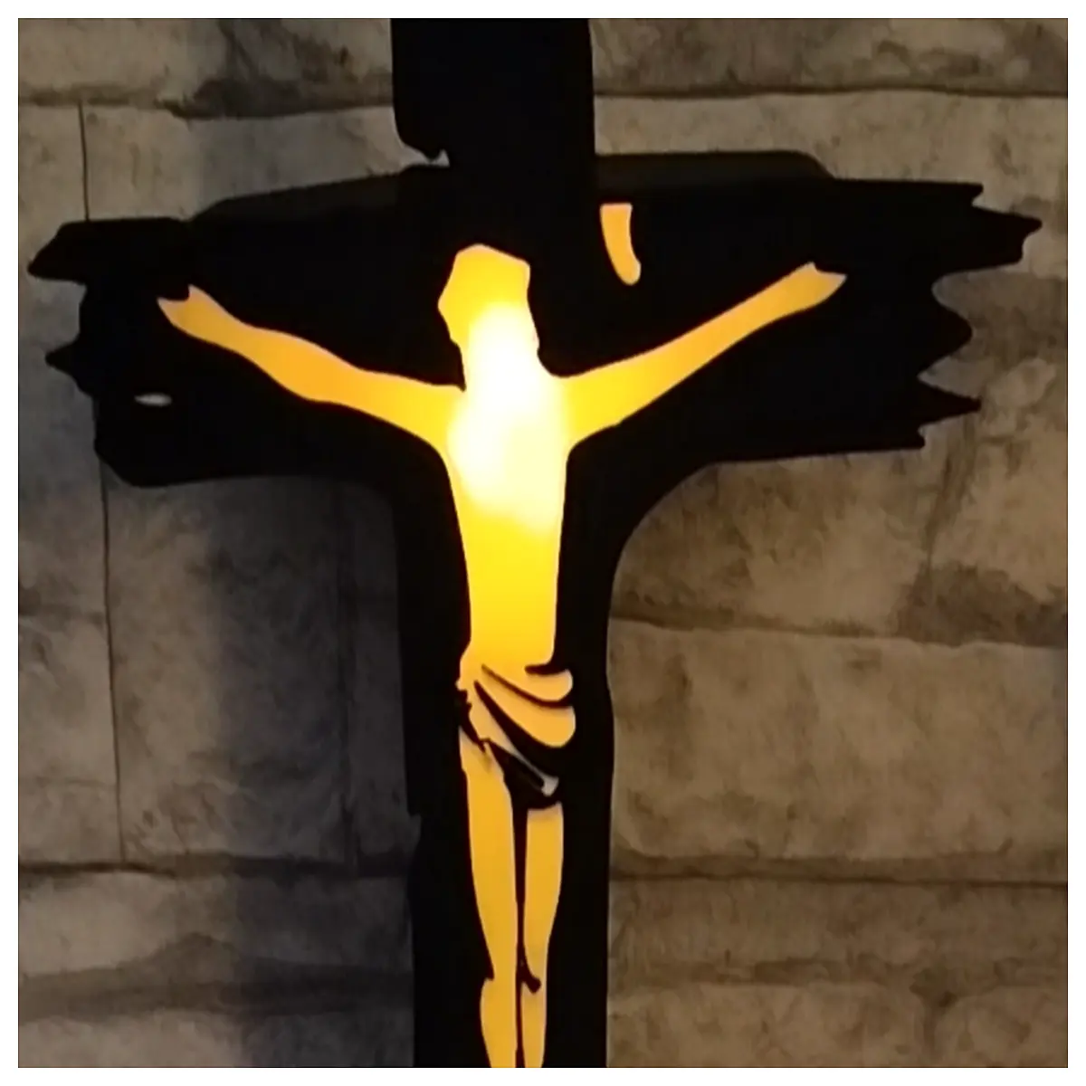 glowing jesus cross night christian home decor battery operated religious symbol for bedroom wall hanging