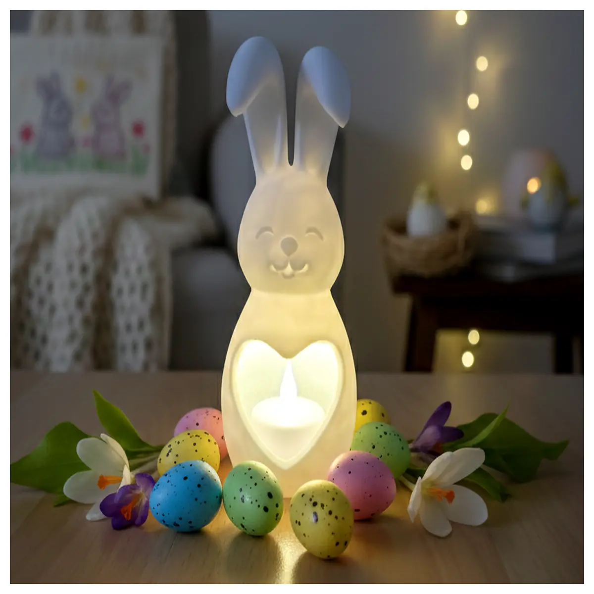 Shaped Rabbit Figurine Cute Desktop Decoration Birthday Gift Holiday Gift Cartoon Animal Figurine Adorable Rabbit Toy