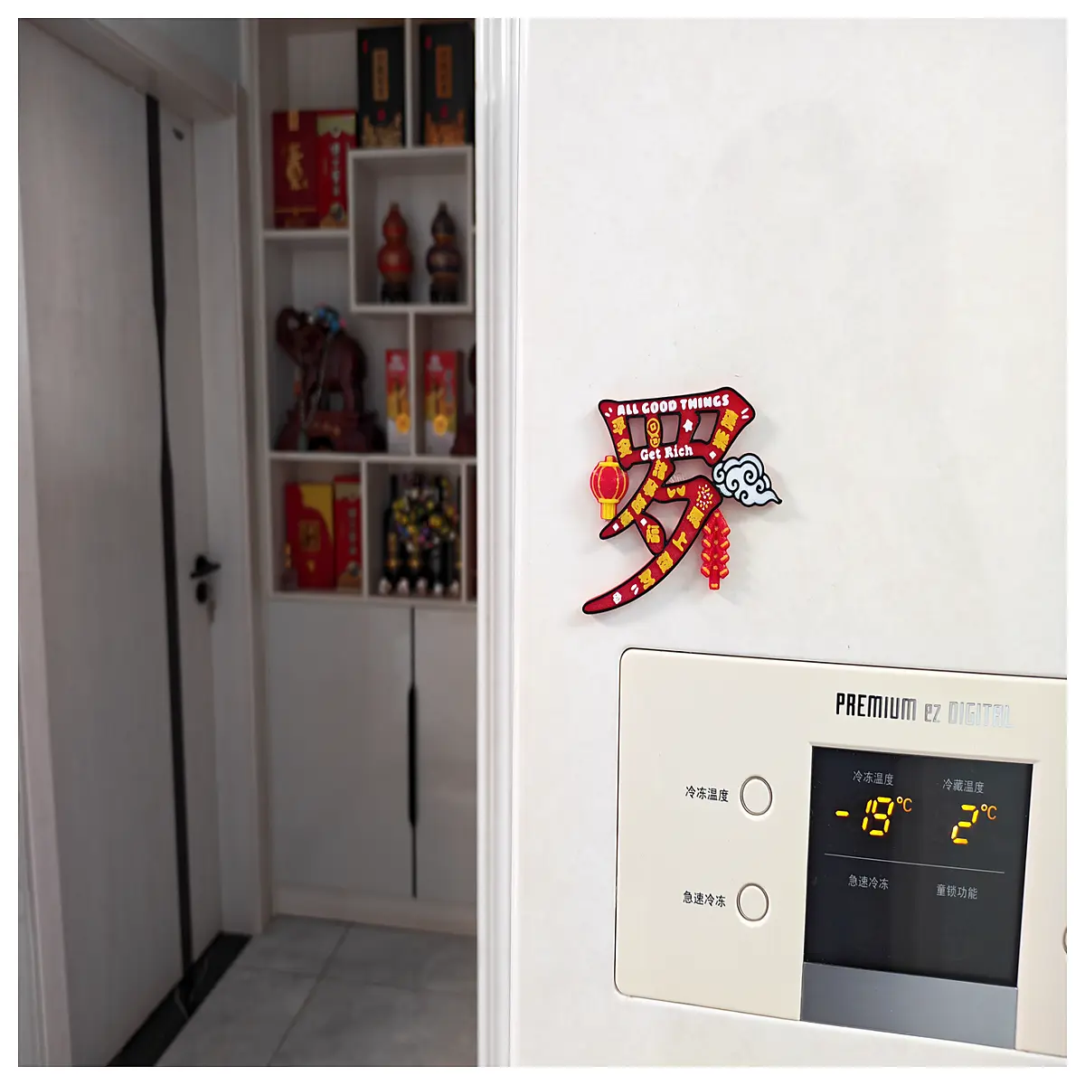 custom surname fridge magnet luo family decor personalized name magnetic sticker for kitchen cabinet chinese heritage gift