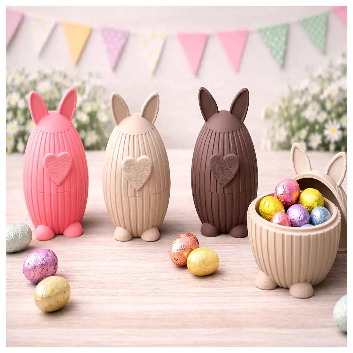 Easter Bunny Candy Bowl Mini Easter Eggs Decoration Festive Gift Kids Toy Easter Decor