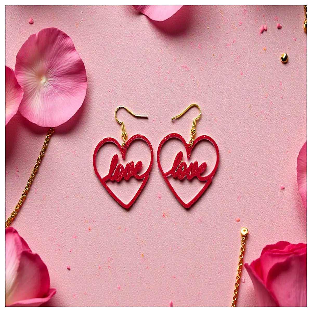 Earrings Women s Style Love Line Jewelry Romantic Gift Sweet Earring Stud Elegant Accessories
