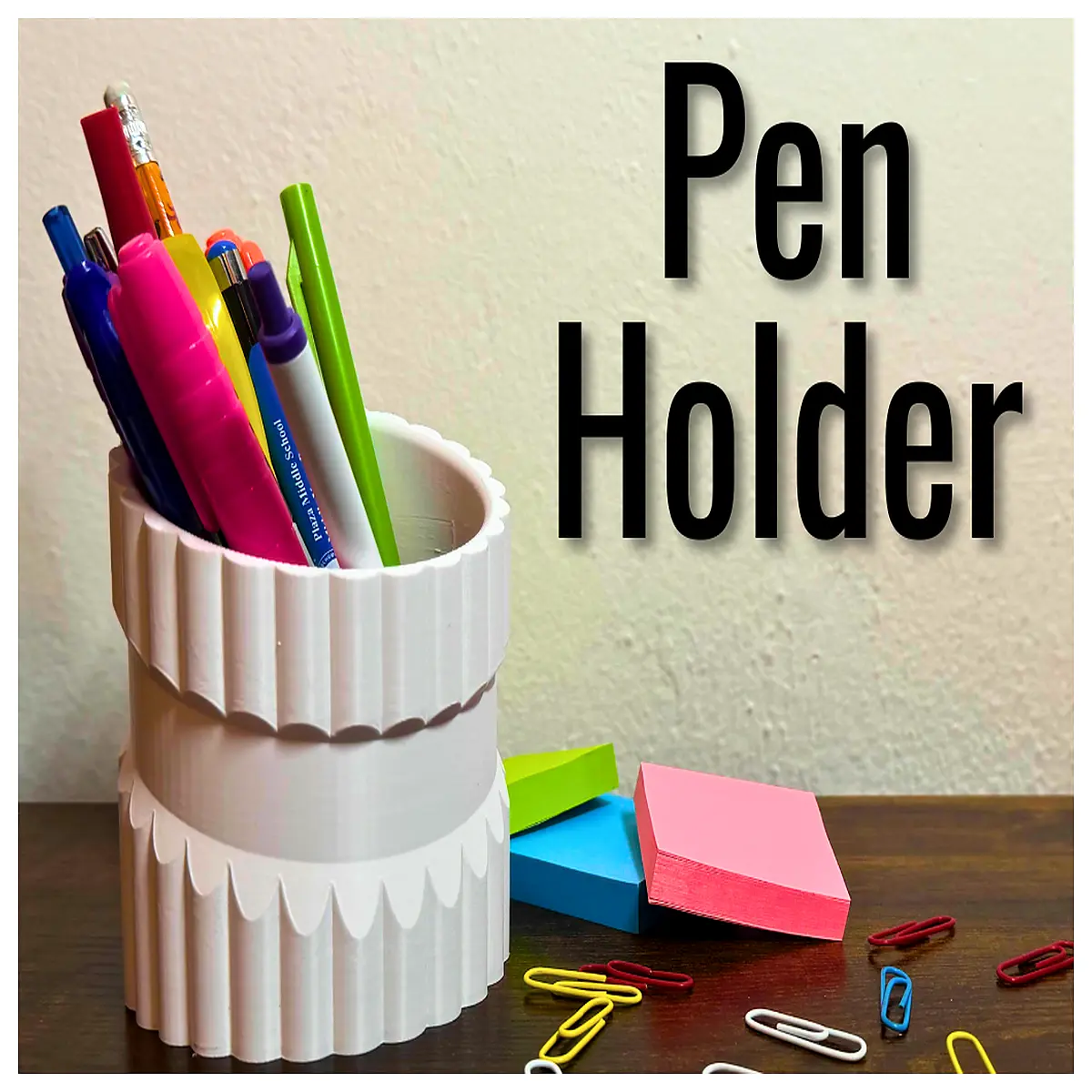 Minimalist Pen Holder Organizer Desk Storage Pencil Case Compact Pen Container Portable Holder for Students Simple Design