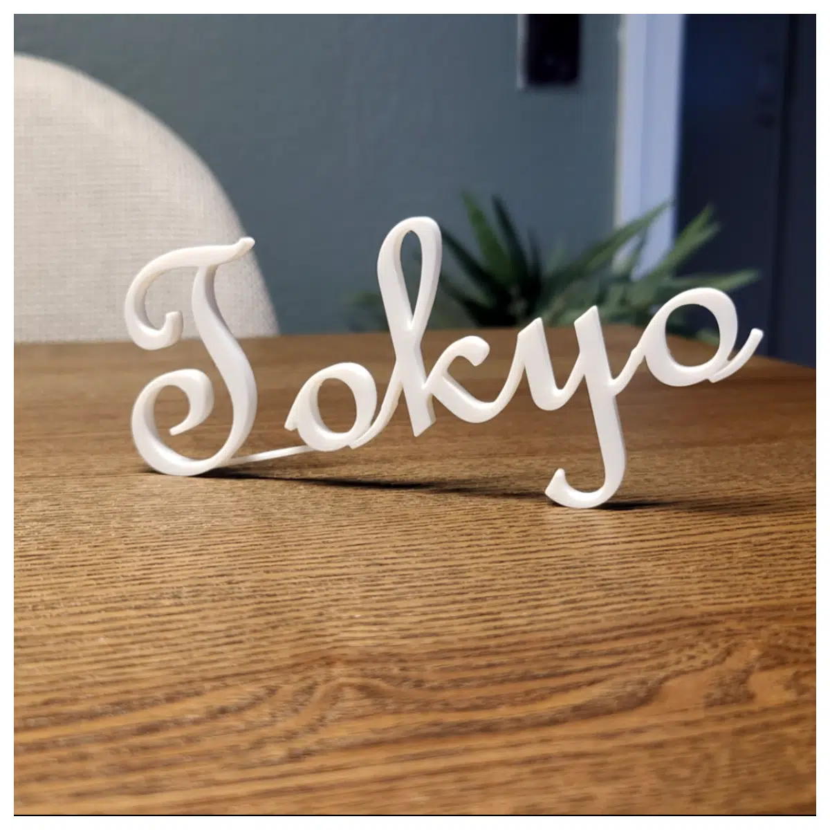 3D Printed City Name Tokyo City Sculpture Memorial Gift Desk Decoration City Name 3D Print