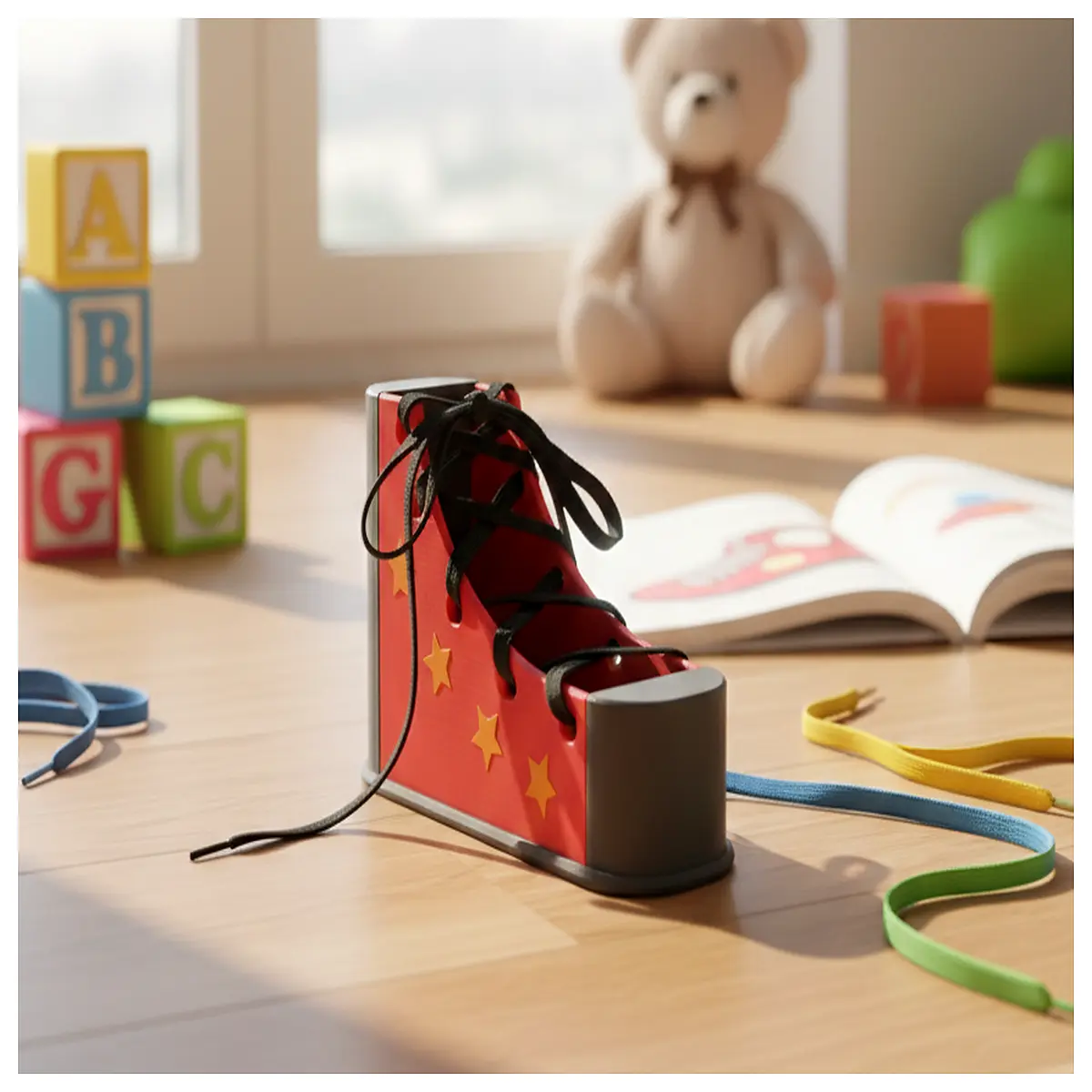 Shoelace Trainer for Kids Learning Aid Toddler Lacing Skills Practice Shoe Ties Kids Shoe Accessories