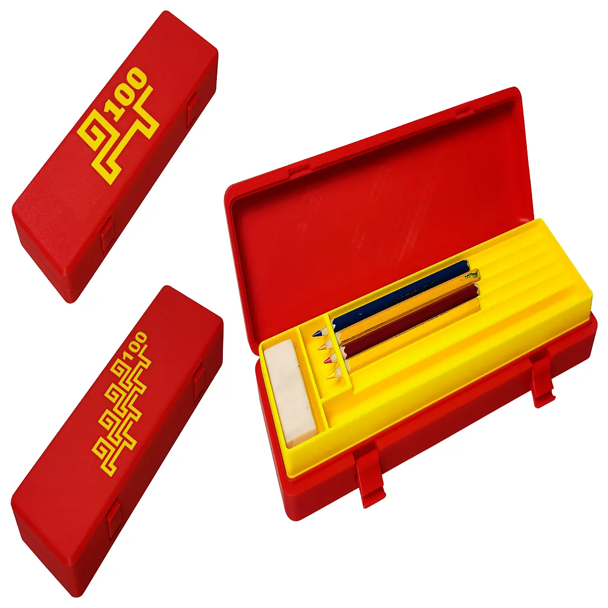 durable metal pencil case with ruler anti break mechanical pencil sharpener set school stationery organizer box