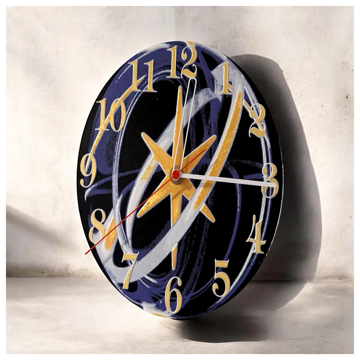 katseye wall clock modern minimalist home decor living room bedroom accent piece large silent ticking timepiece for kids nursery