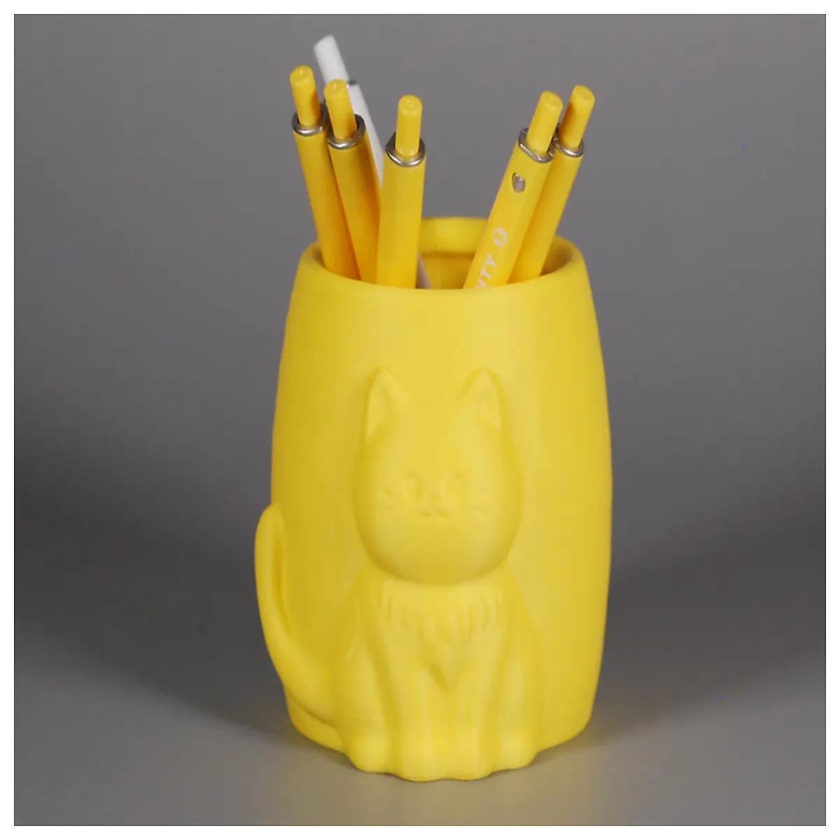Cat Desk Organizer Cute Animal Holder Phone Stand Desktop Storage Box Creative Decoration Accessory