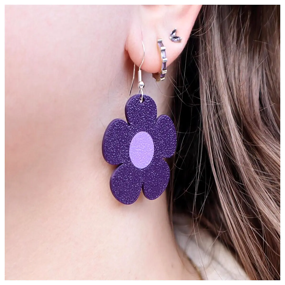 Double Flower Earrings Women s Style Elegant Romantic Floral Earring Jewelry Fashion Girl Gift