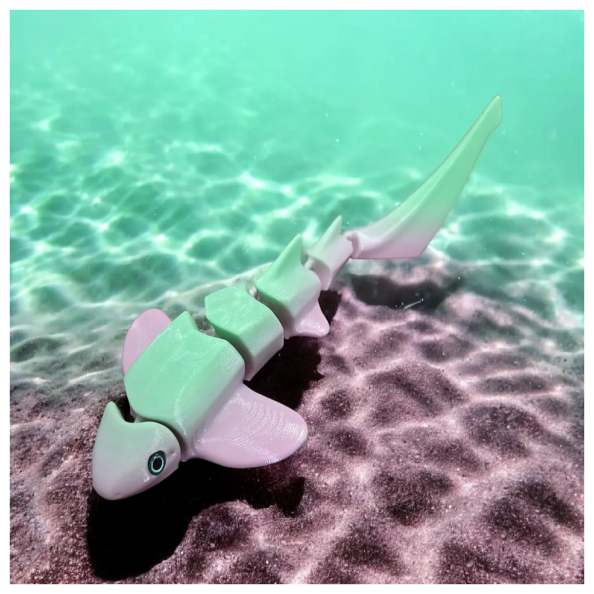 Articulated Zebra Shark Toy 6mm Glass Eye Compatible Kids Ocean Animal Model Educational Toy Animal Figure