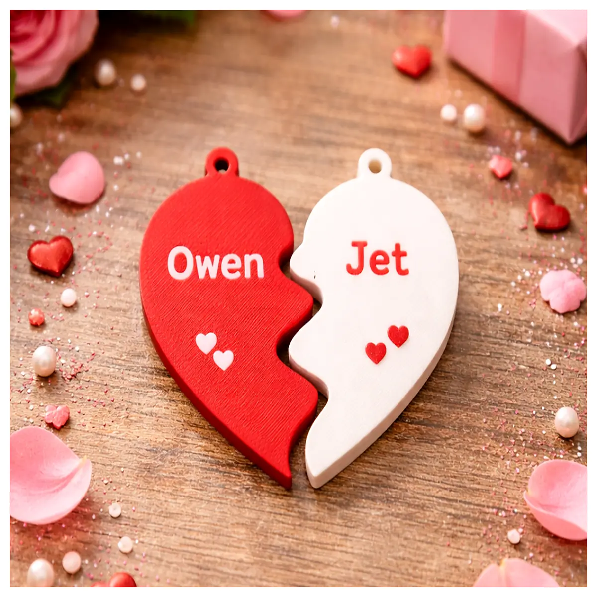 cute keychain for couples valentines day gift personalized keyring charm bestie present