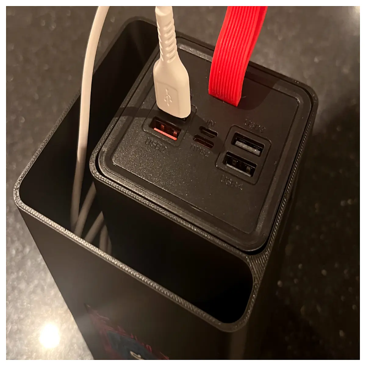 Cable Organizer Power Bank Shell Portable Charger Case Charging Accessory Holder Power Bank Parts Cable Management