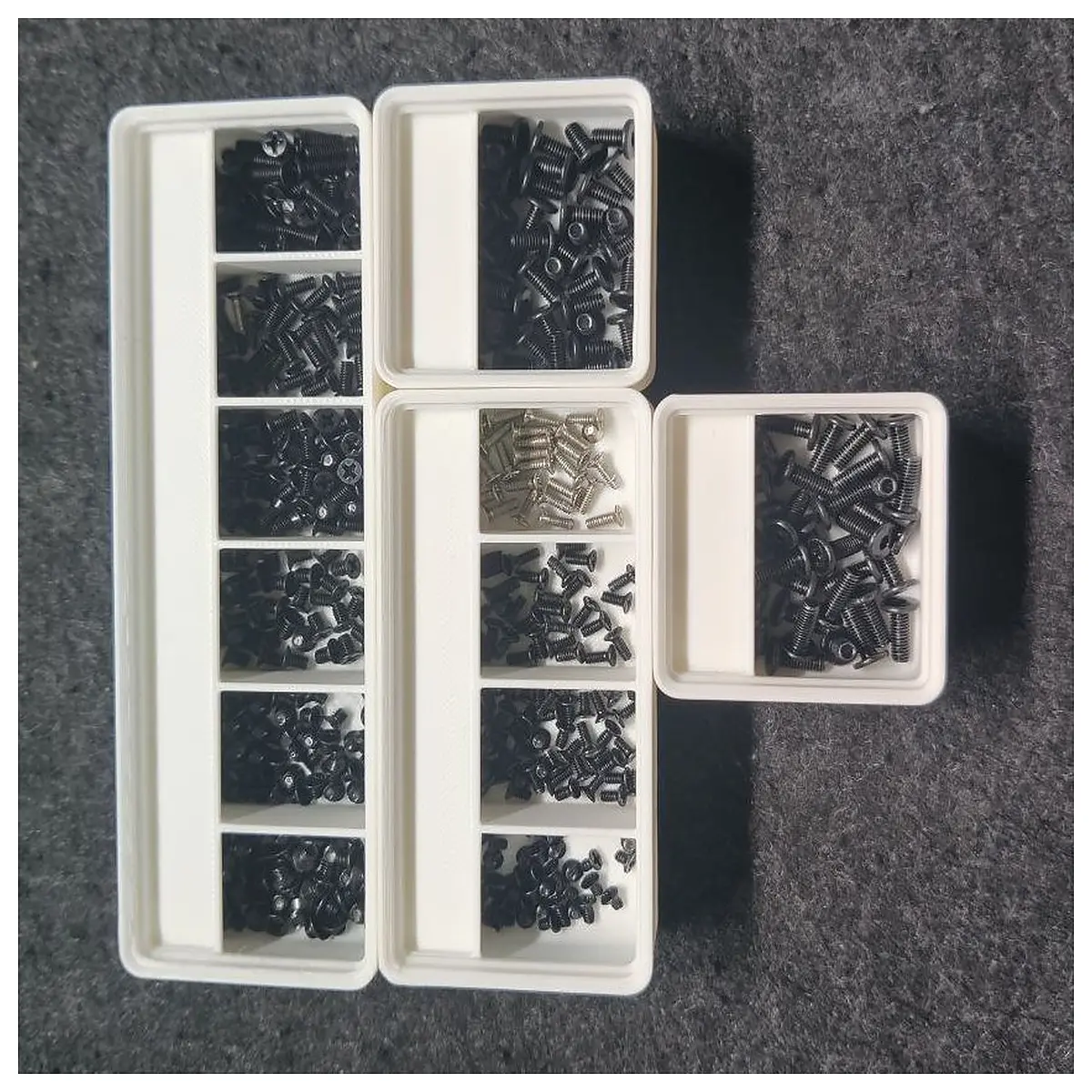 gridfinity organizer bins small screws hardware storage magnetic base system modular parts container