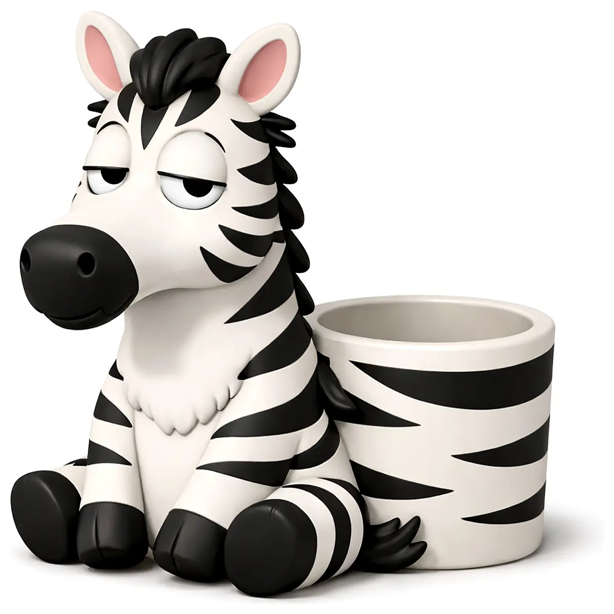 diy unpainted horse pencil holder for desk wooden storage jar kids craft painting cute animal stationery organizer