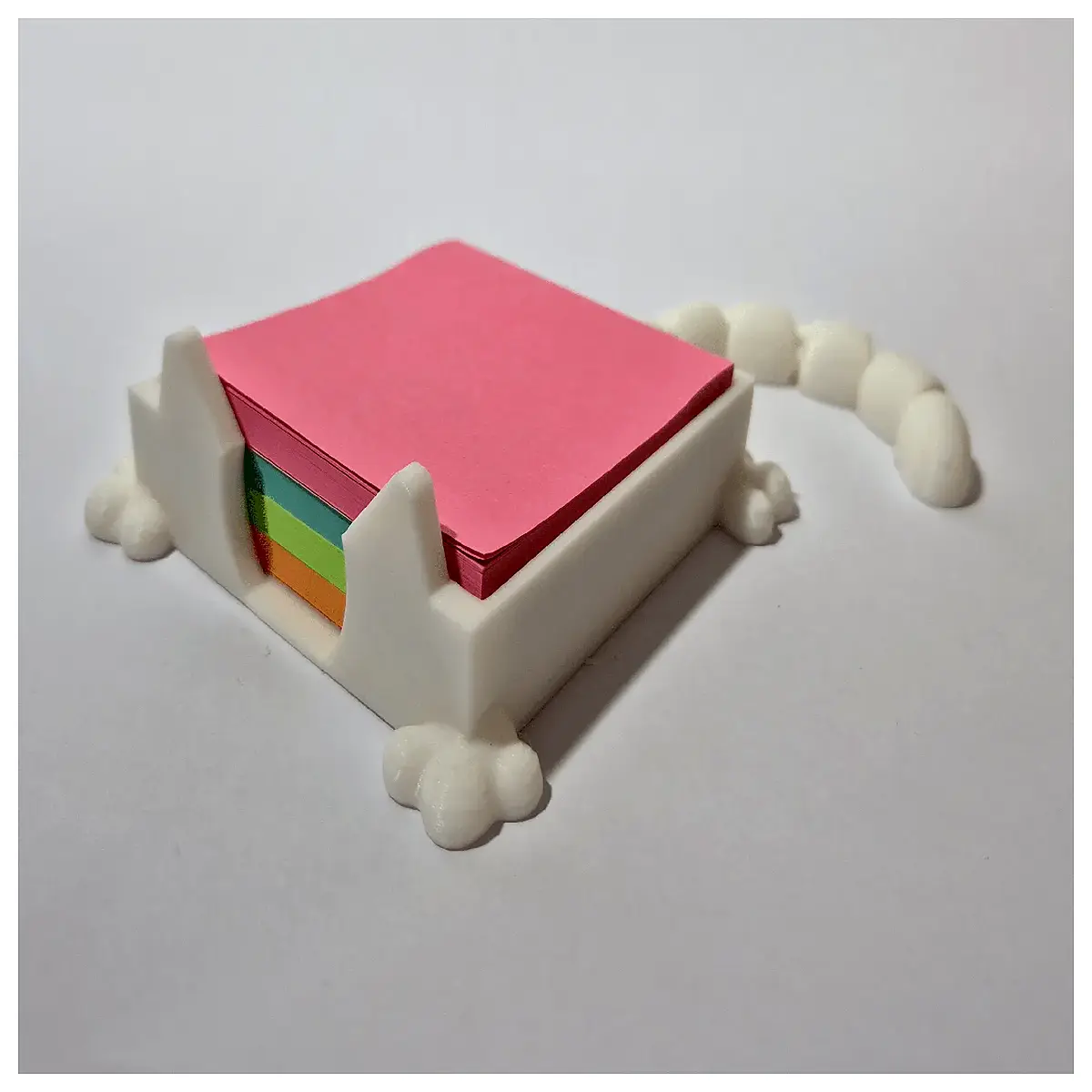 cute cat memo pad holder box desktop stationery organizer storage container for sticky notes