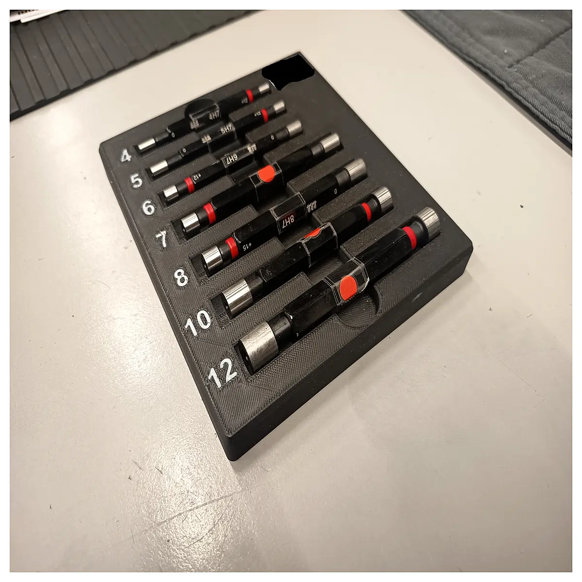 thread plug gauge organizer rack holder storage box for go no go gauges workshop tool chest