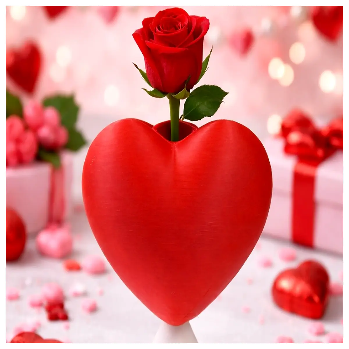 Shaped Vase Creative Home Decor Gift Romantic Anniversary Present Information Bottle Decorative Vase