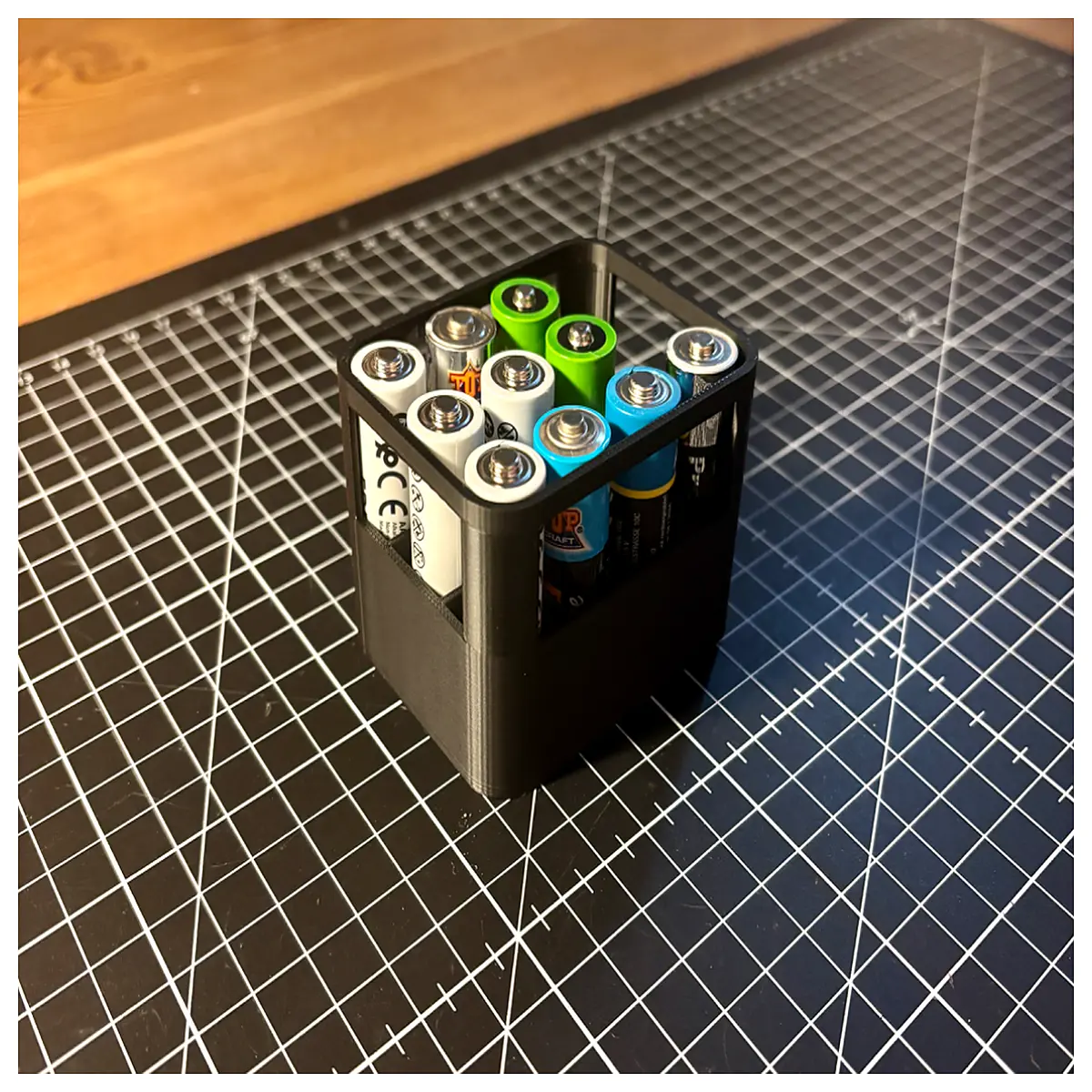 3x4 aa battery holder box with wires for 12 cells series parallel power supply module connector