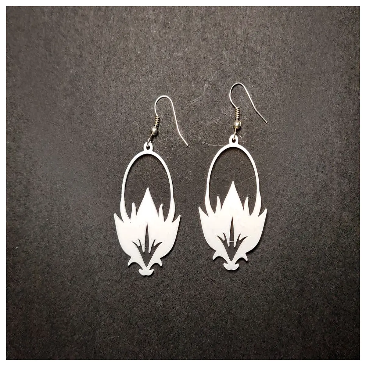 Flame Oval Earrings Women s Earrings Elegant Earring Floral Earring Fantasy Earrings Girlfriend