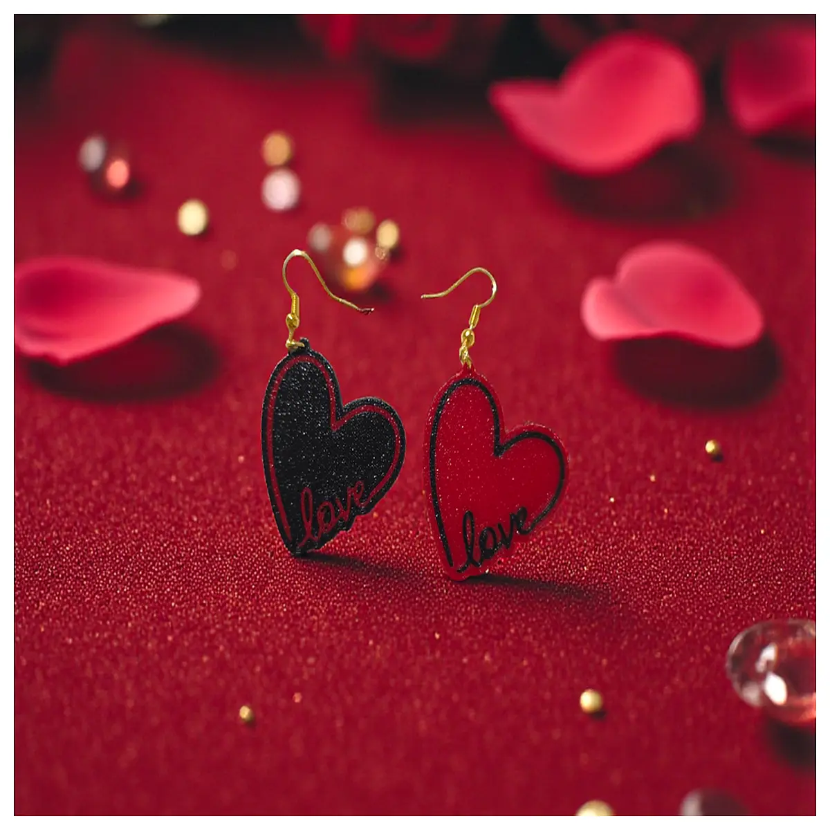 Shaped Earrings Women s Romantic Love Jewelry Dangle Earrings Sweet Girl Earrings Girlfriend Best Friend