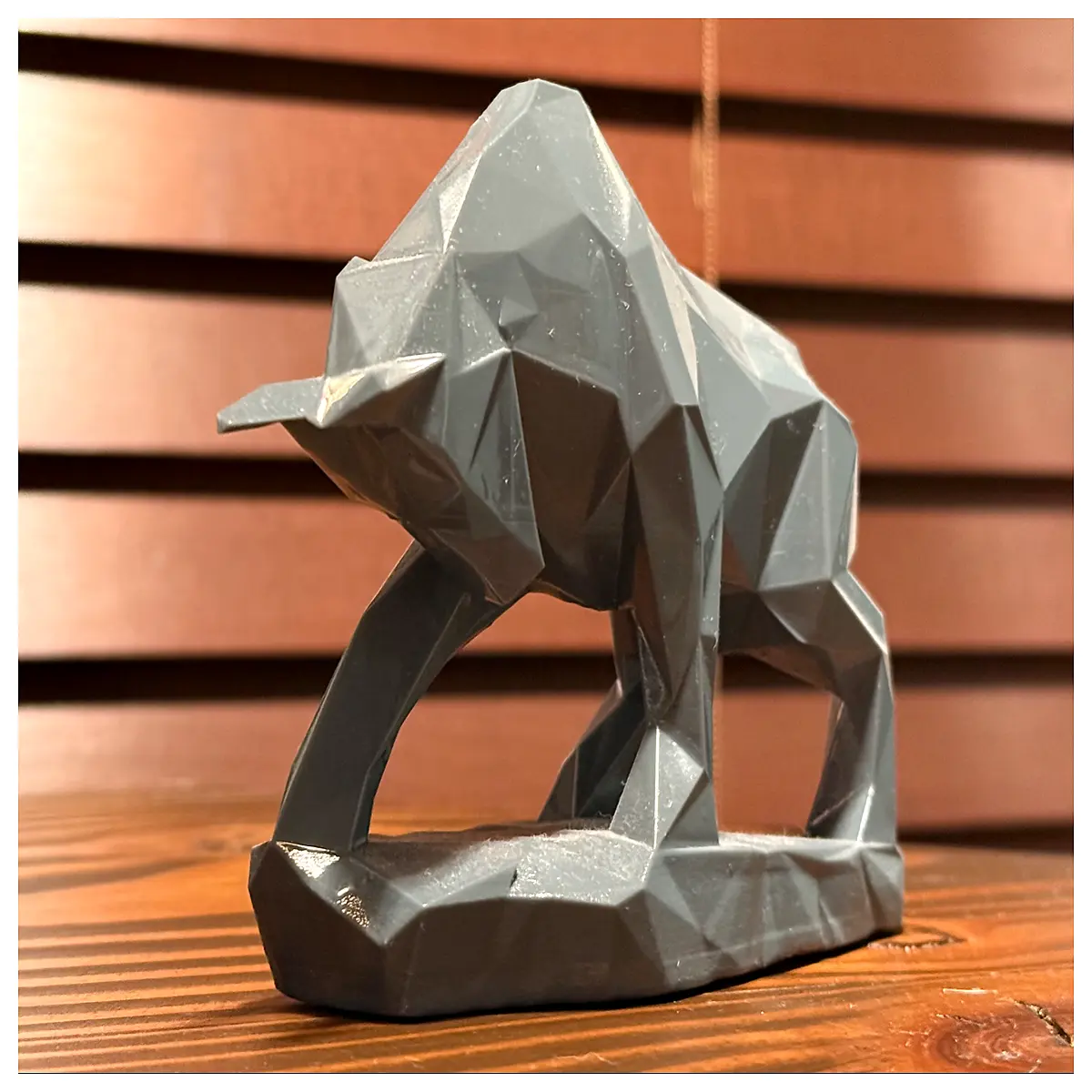 Low Poly Novi Bull Model 3D Scan with Base Animal Sculpture Scene Rendering 3D Modeling Assets