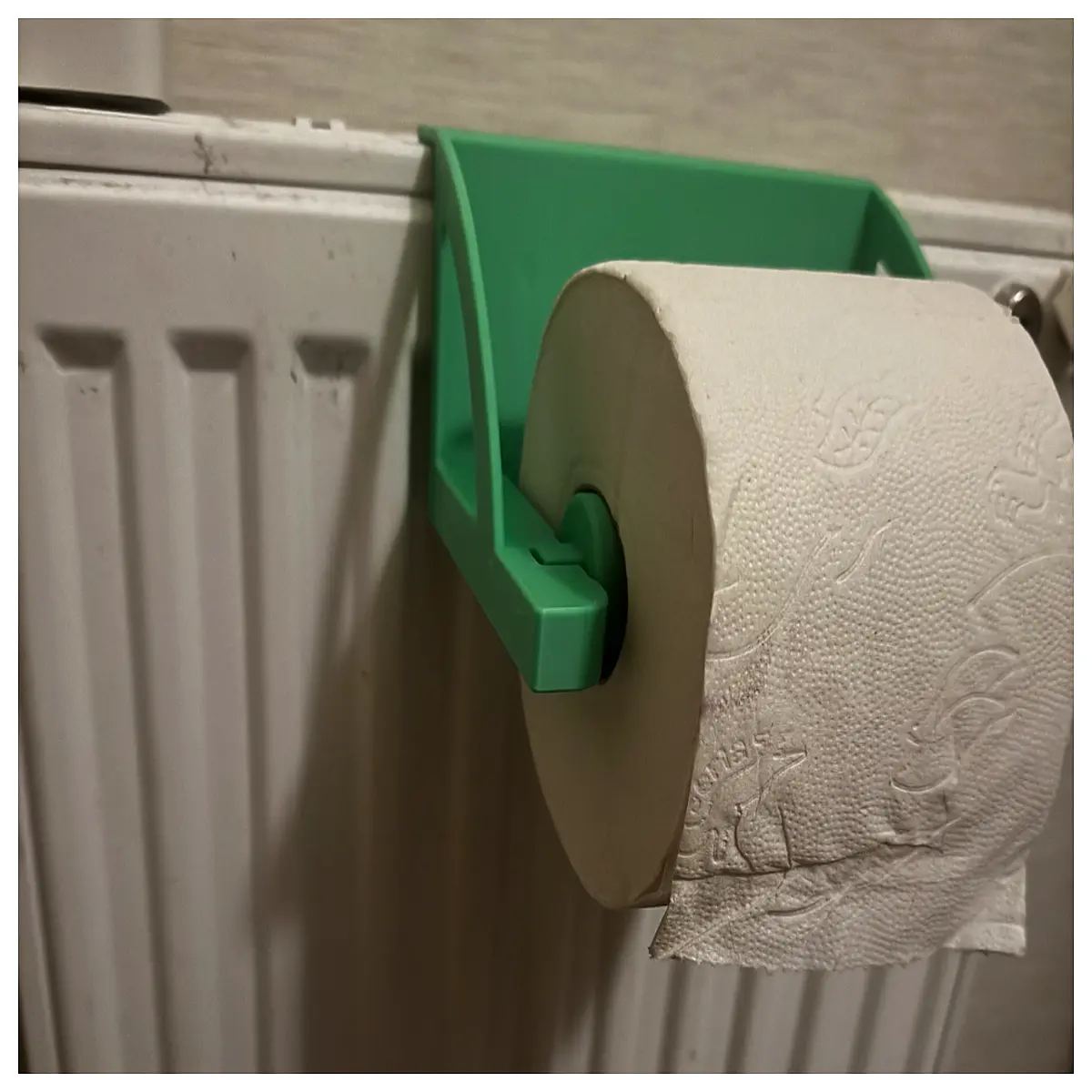 Radiator Wall Mounted Tissue Holder No Drilling Needed Bathroom Shelf Toilet Paper Holder Space Saving Modern Design