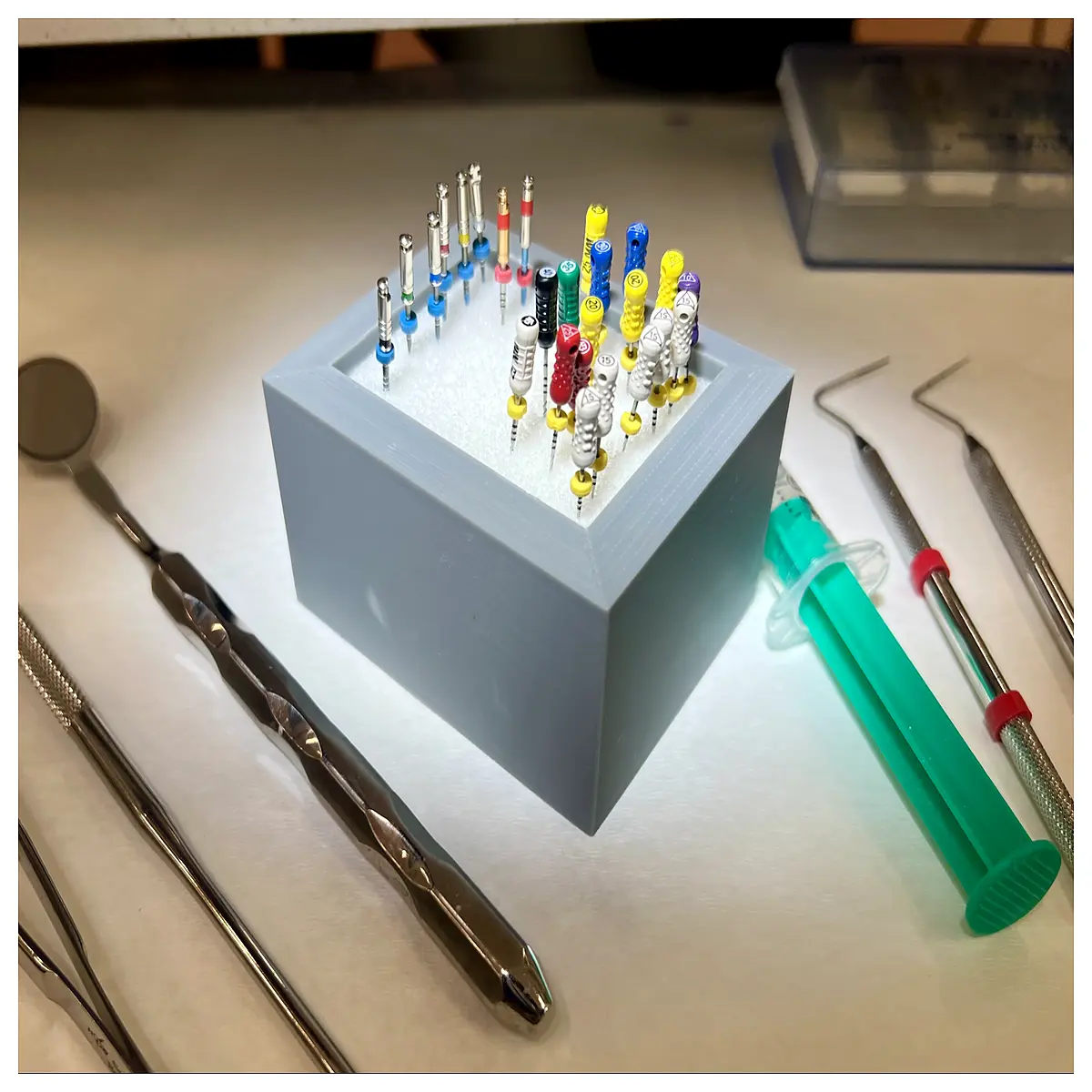 dental file holder organizer for endodontic reamer instruments storage rack