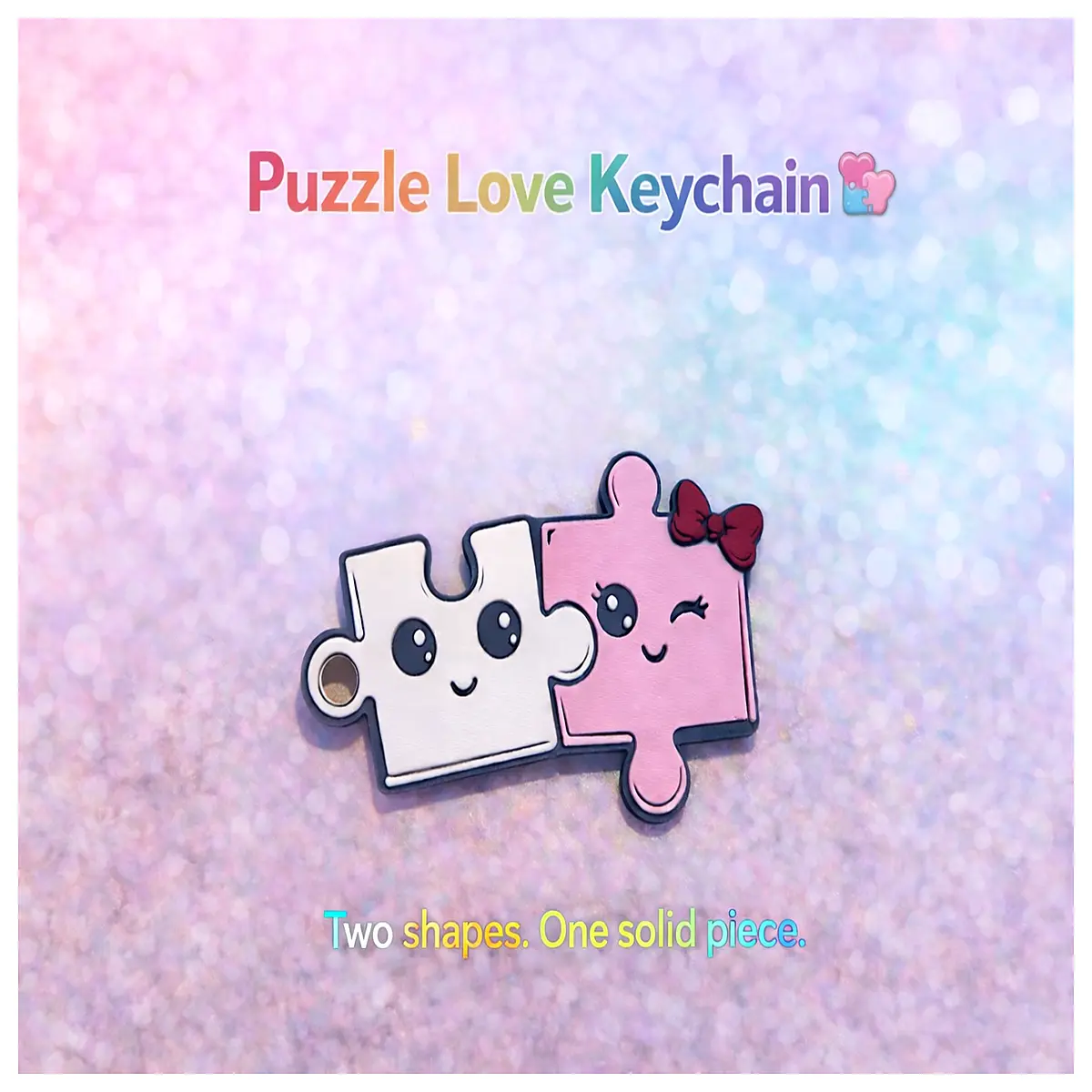 Puzzle Keychain Fun Brain Teaser Toy Mini Charm DIY Craft Making Kids Gift Decoration Accessory