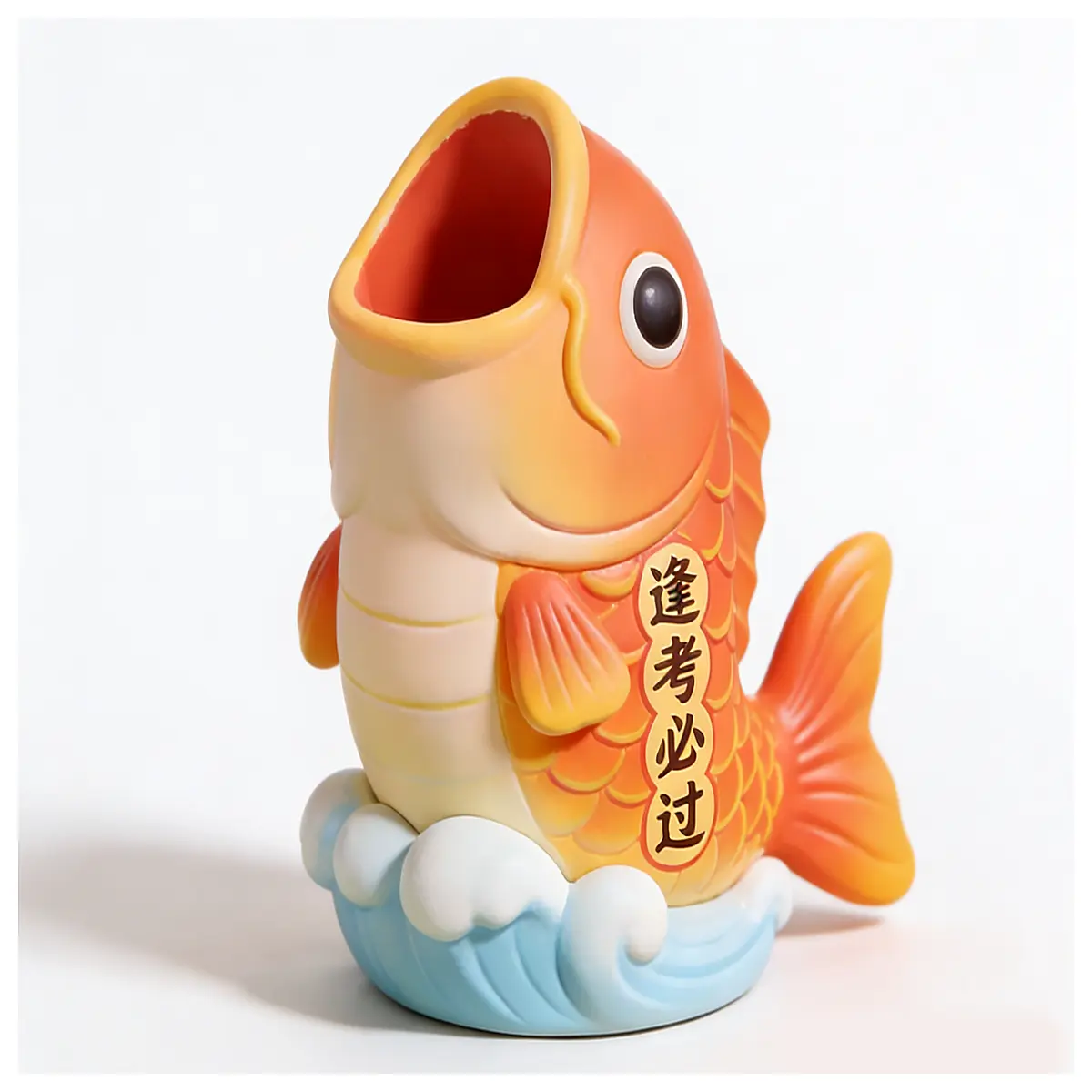 Lucky Koi Pen Holder Feng Shui Exam Success Charm Decor Guessing Game Office Desk Ornament Lucky Koi Display